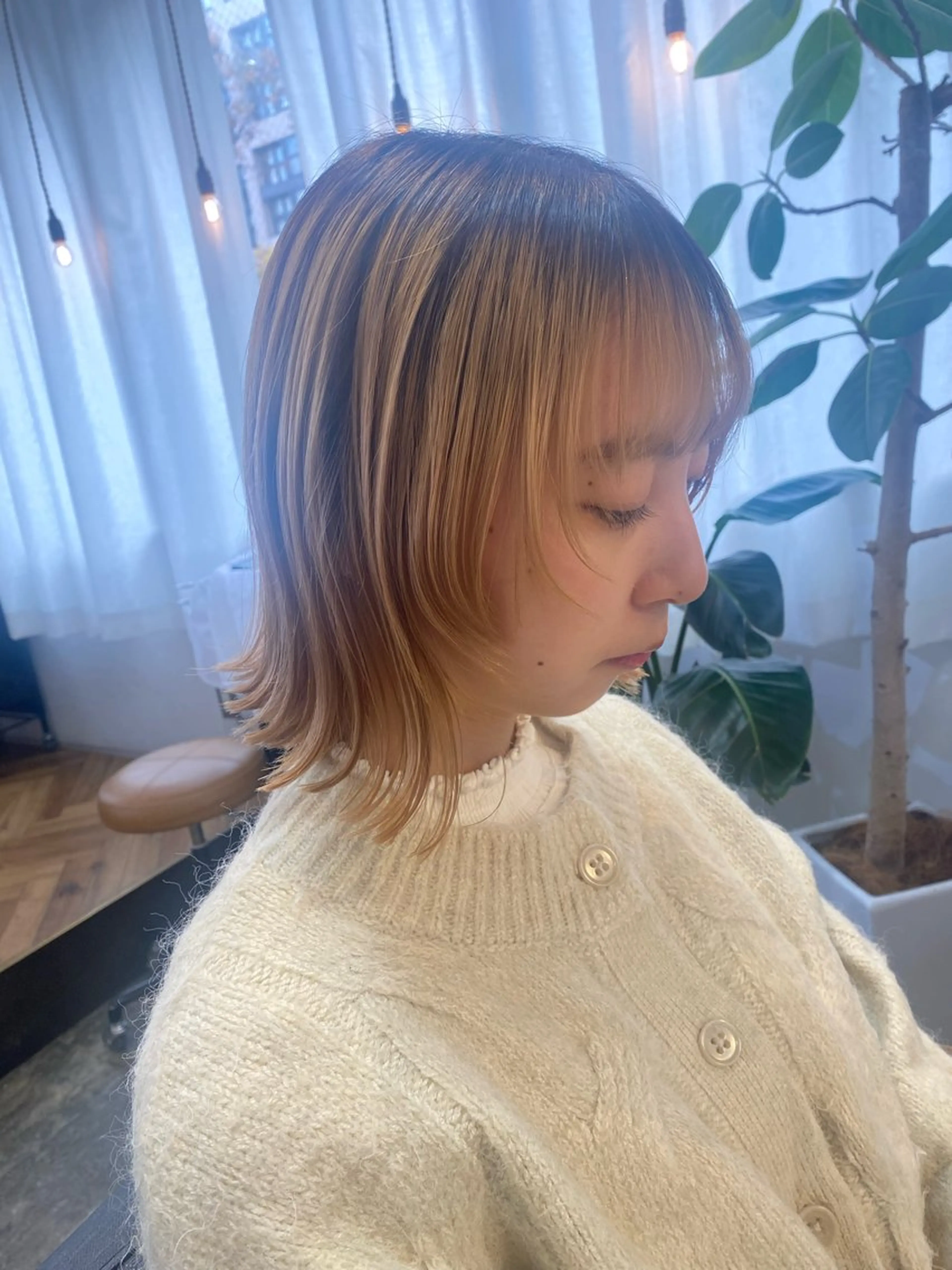 ミディアム knock所属・knock　國友 華乃のヘアスタイル