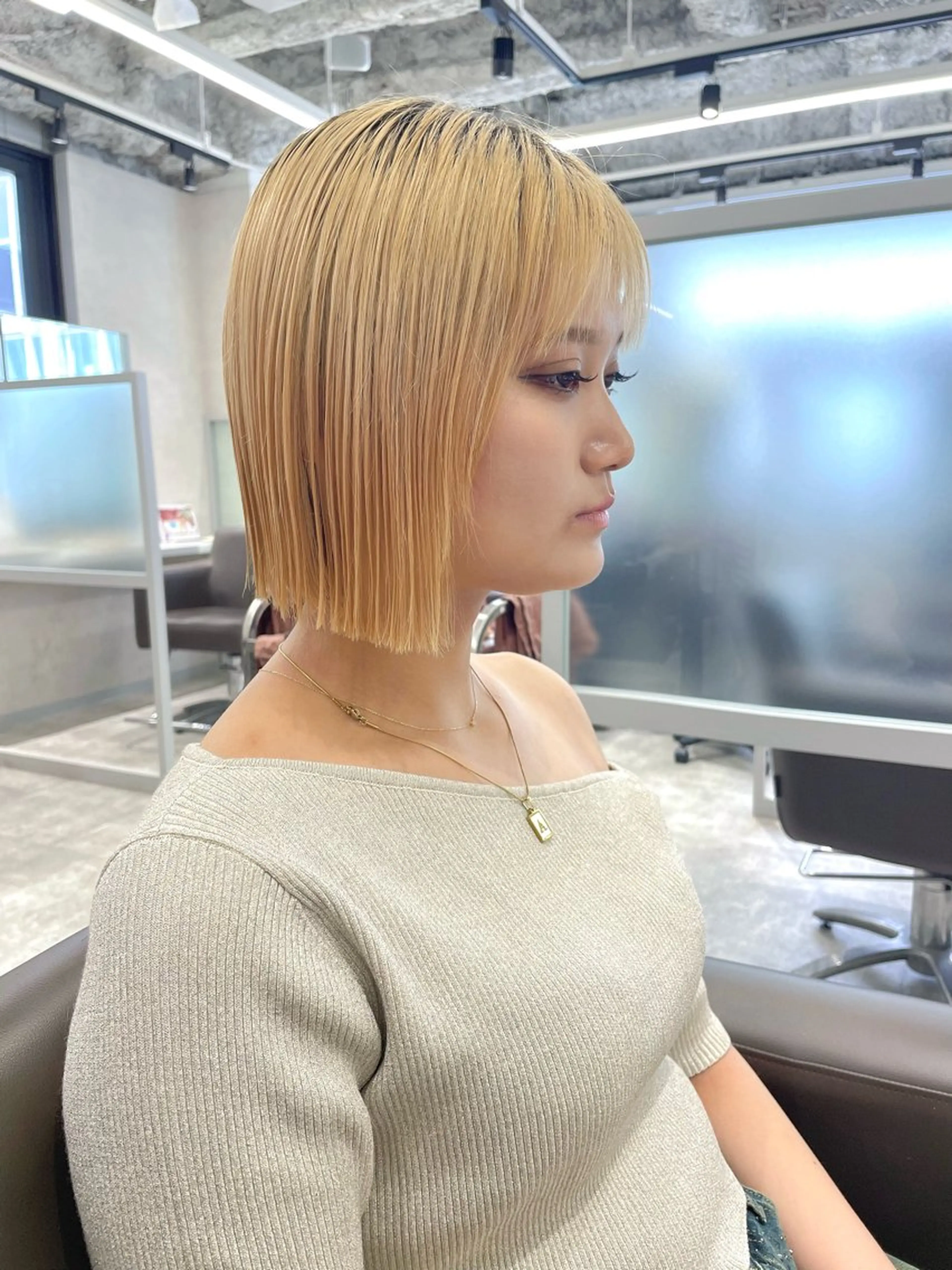 ミディアム 裕千/くびれヘア/ 韓国風ヘア/顔まわりのヘアスタイル