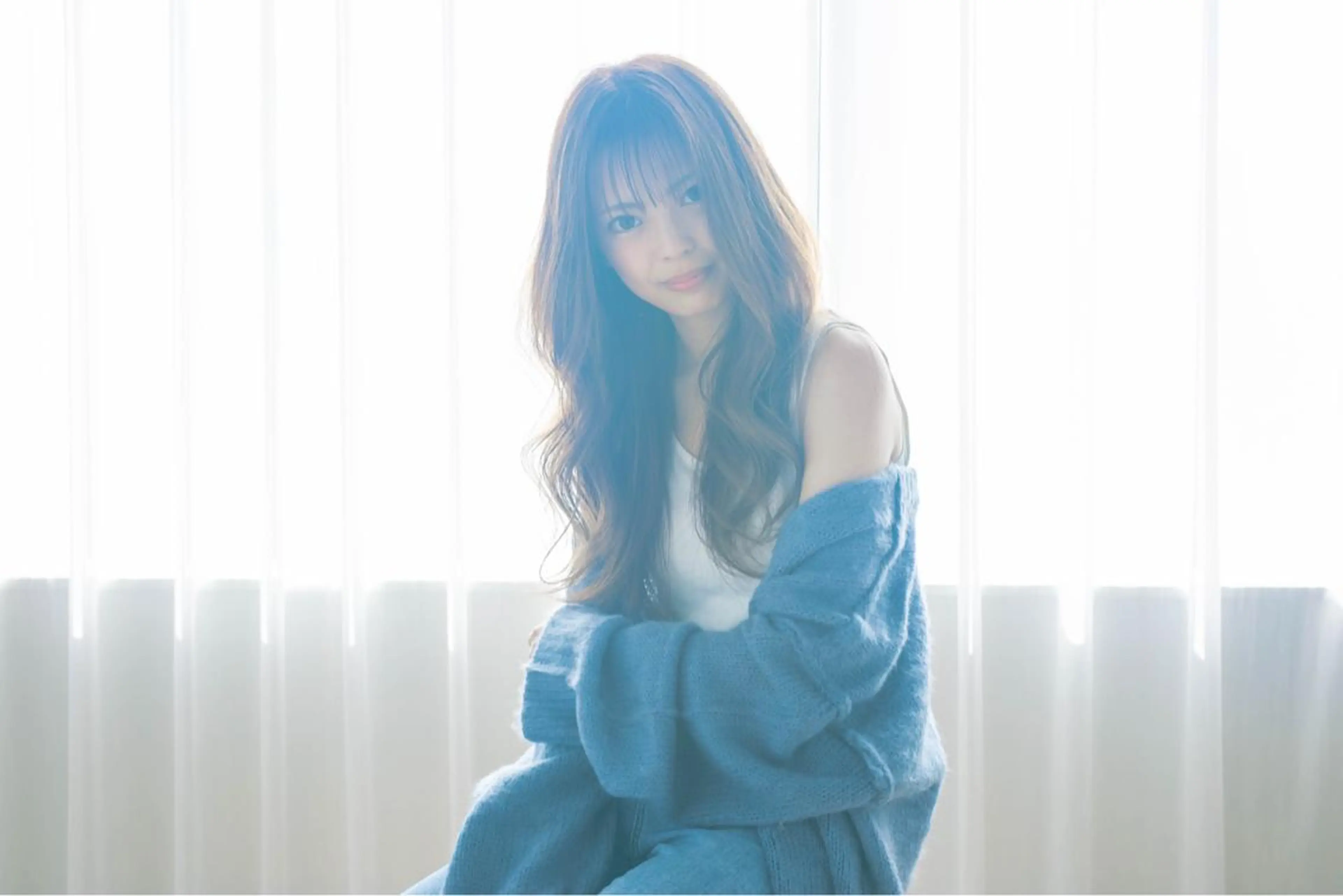 ロング カラー 韓国風ヘア レイヤーカット シースルーバング ヘアカラー トリートメント フリーランス【Chill-hus】所属・小野 和摩のヘアスタイル