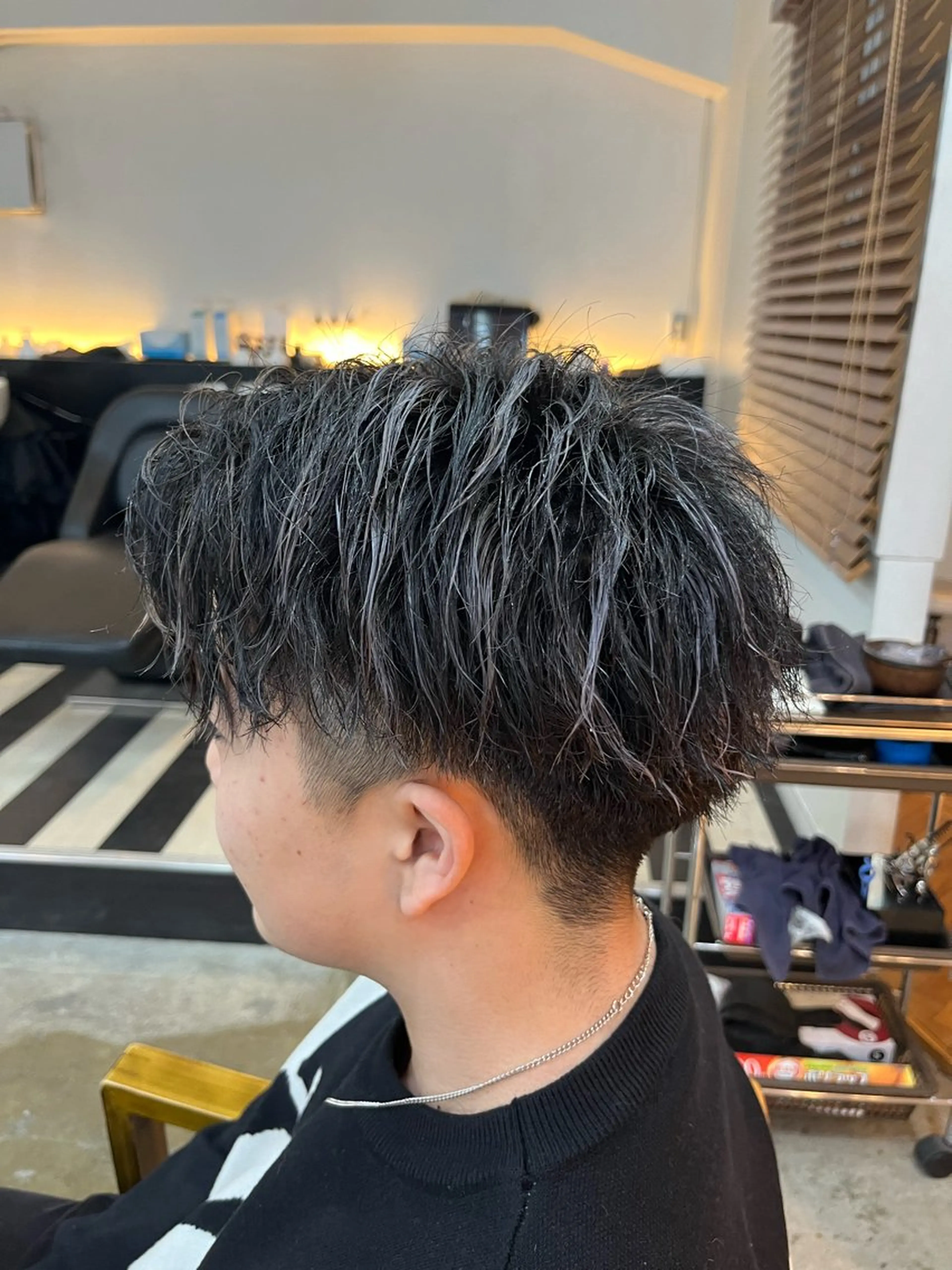 カラー パーマ メンズ メンズハイライト メンズパーマ スペインカール スパイキーショート メンズツイストパーマ カット ヘアカラー パーマ 💇メンズパーマ💇 木村賢司のヘアスタイル