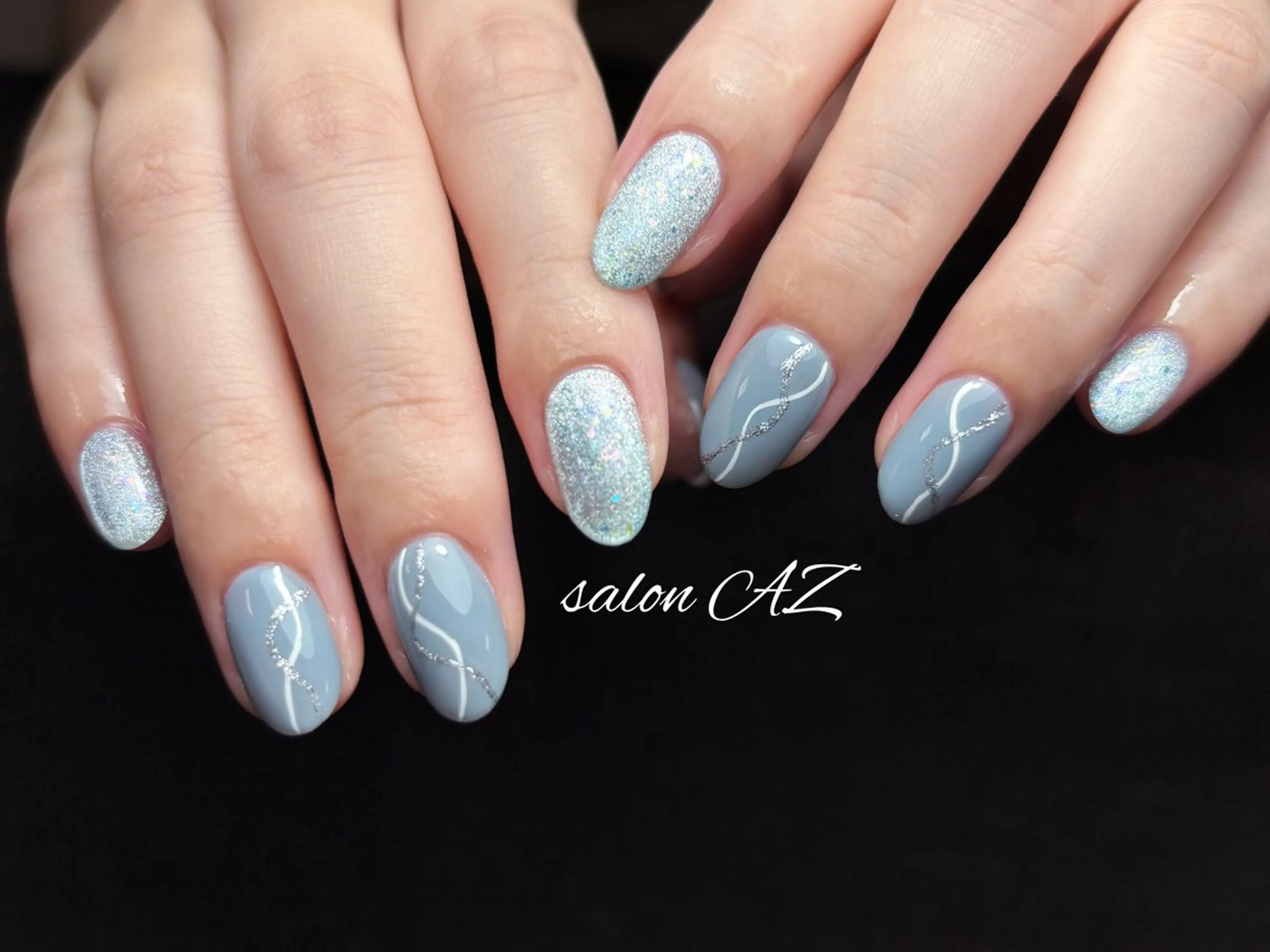 ネイル アートネイル 長さ出し フットネイル フレンチネイル ジェルネイル salon AZのネイルデザイン