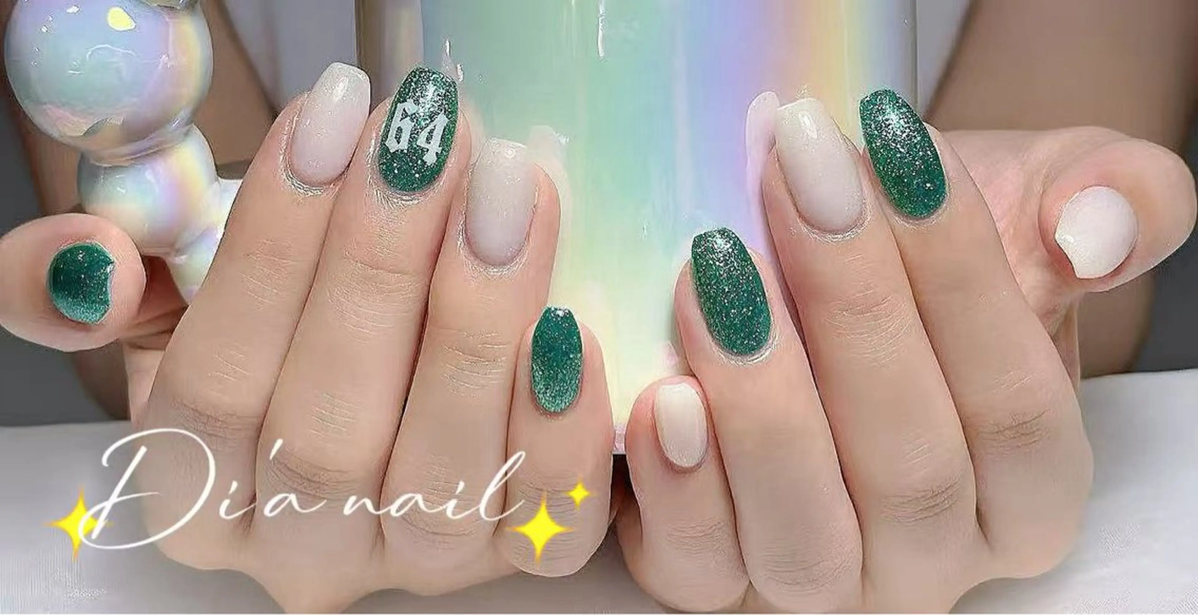 ネイル チークネイル ジェルネイル グラデーション マグネットネイル ニュアンスネイル Di'a nail ネイルサロンのネイルデザイン
