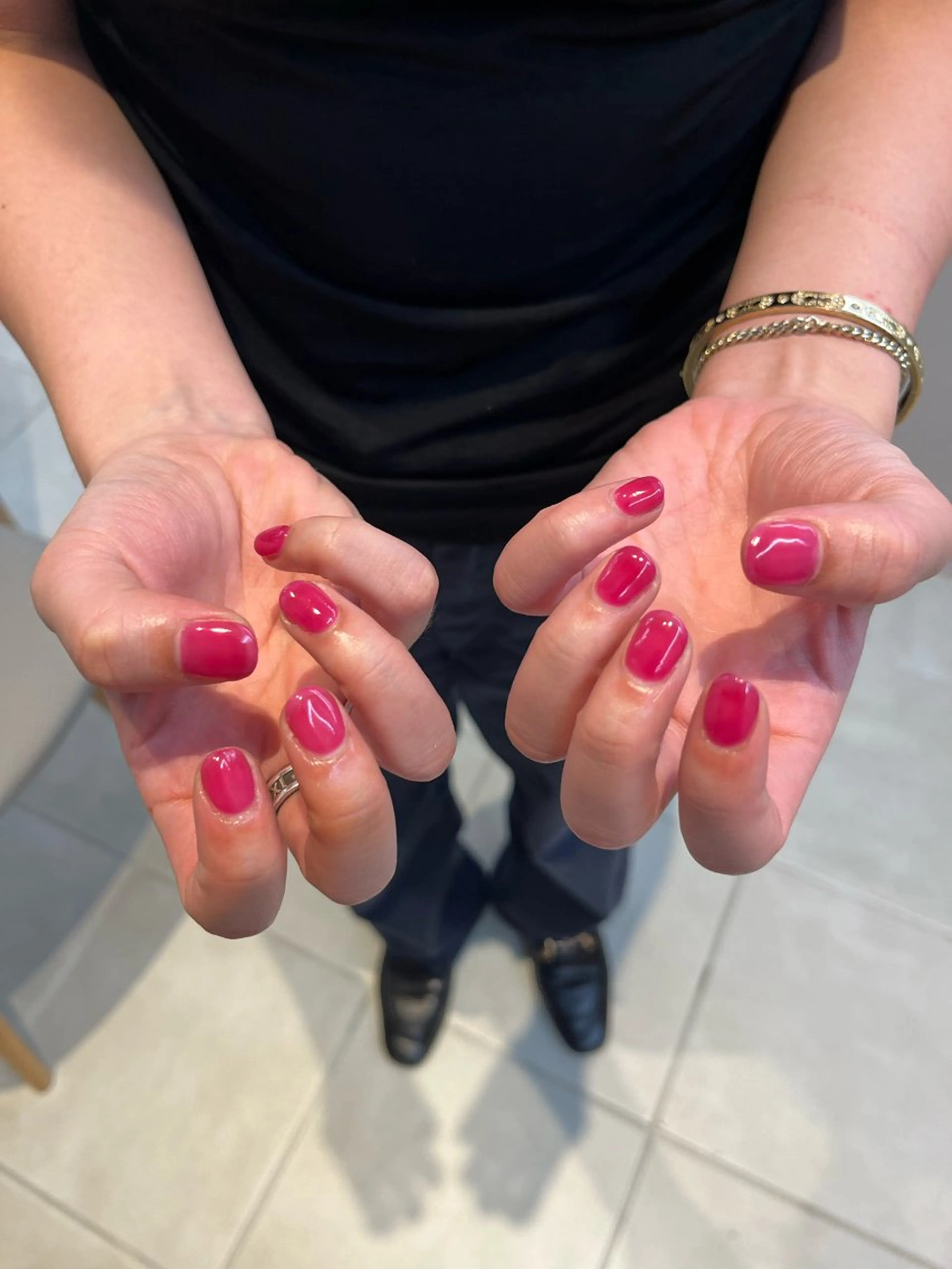 ジェルオフケア無料【ワンカラーorラメグラデーション】の写真