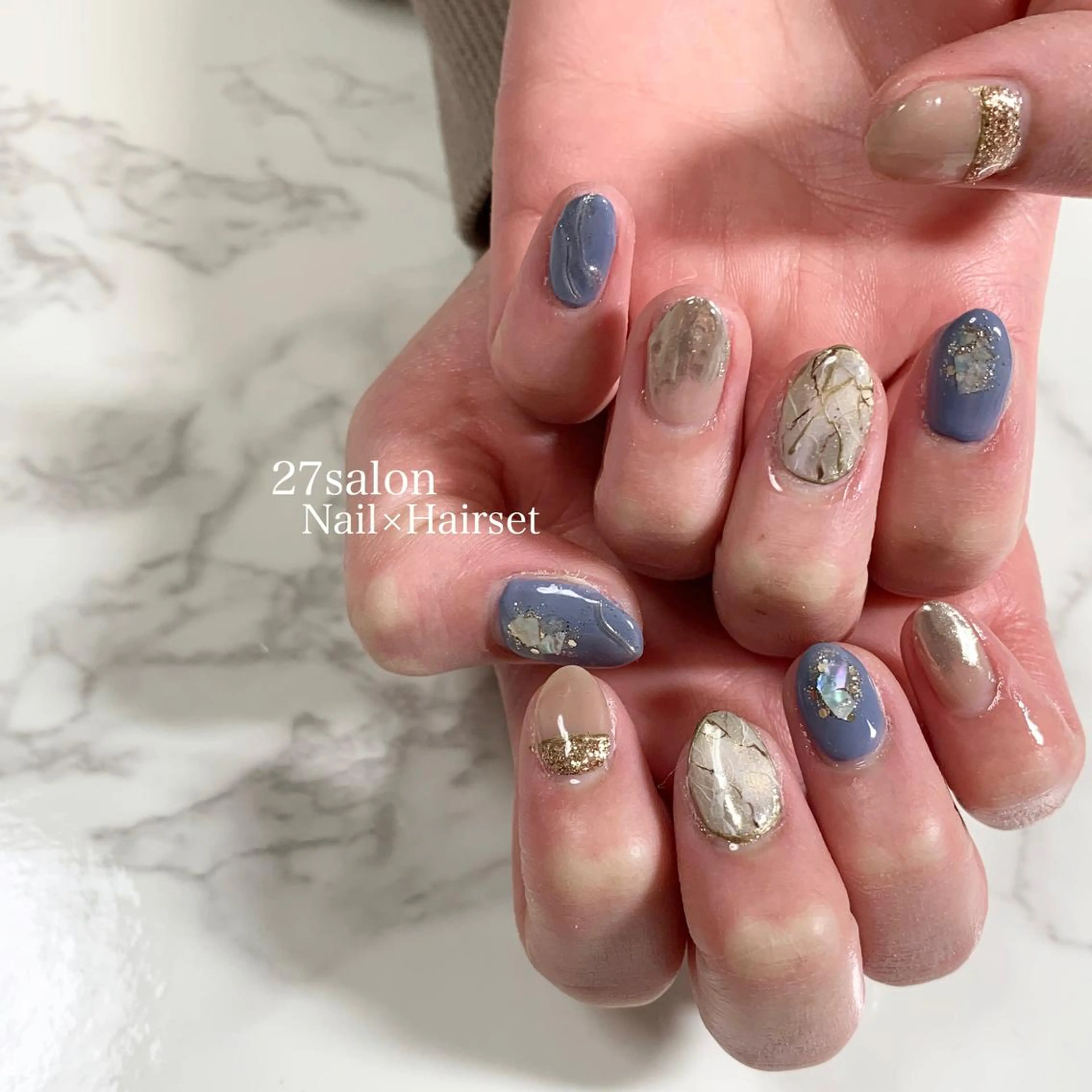 ネイル 入学式 ニュアンスネイル 春ネイル ハンドネイル 27salon yuinaのネイルデザイン