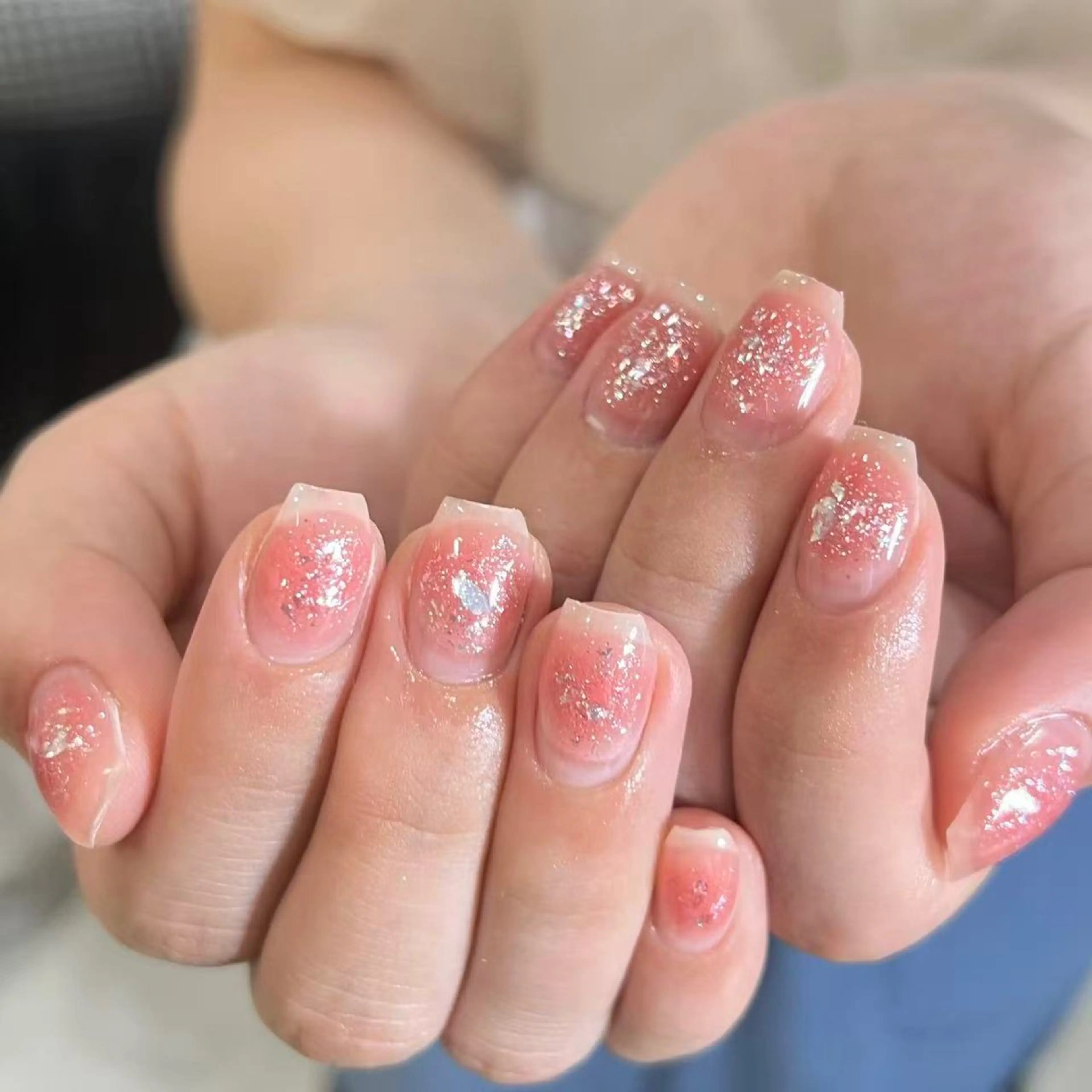 ネイル オーロラネイル フラワーネイル フットネイル フレンチネイル ジェルネイル ハンドネイル BabyYouMi ねねのネイルデザイン