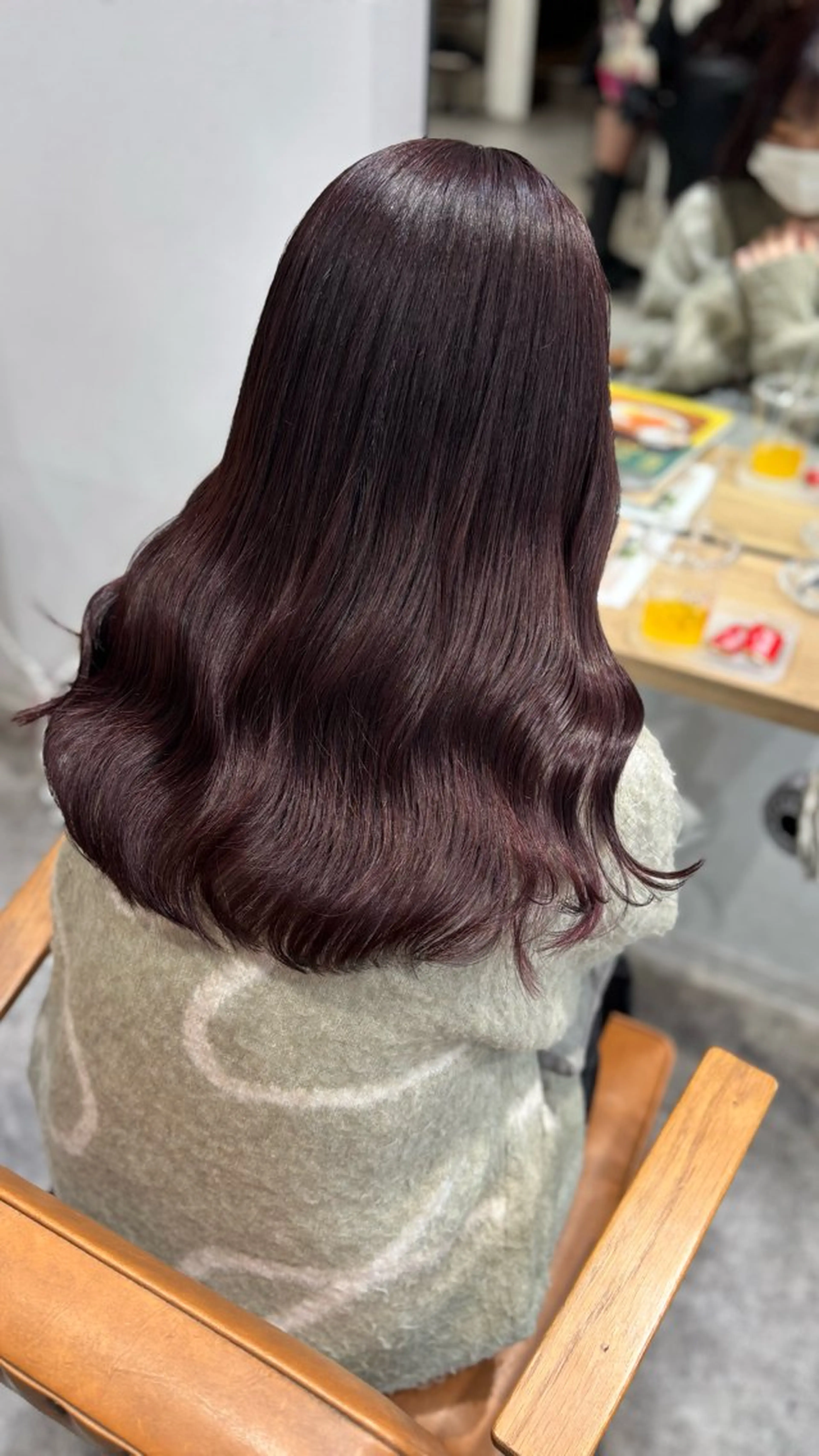 セミロング カラー ブラウンカラー ピンクカラー ピンクブラウン 髪質改善 トリートメント non .のヘアスタイル