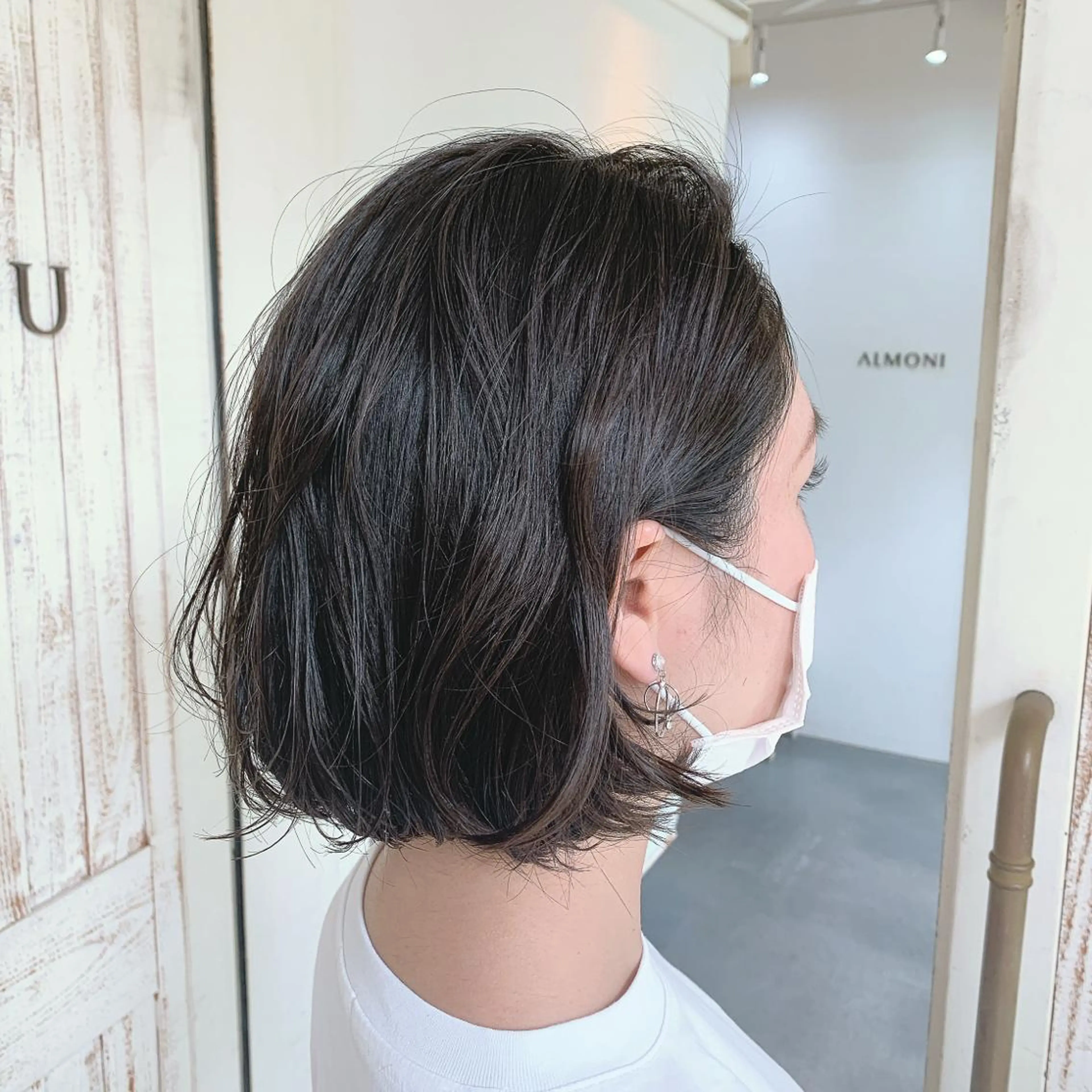 ショート カラー パーマ ベージュカラー オリーブベージュ JYUNESU表参道所属・似合わせhair🔸 アサダ　タカコ🔸のヘアスタイル
