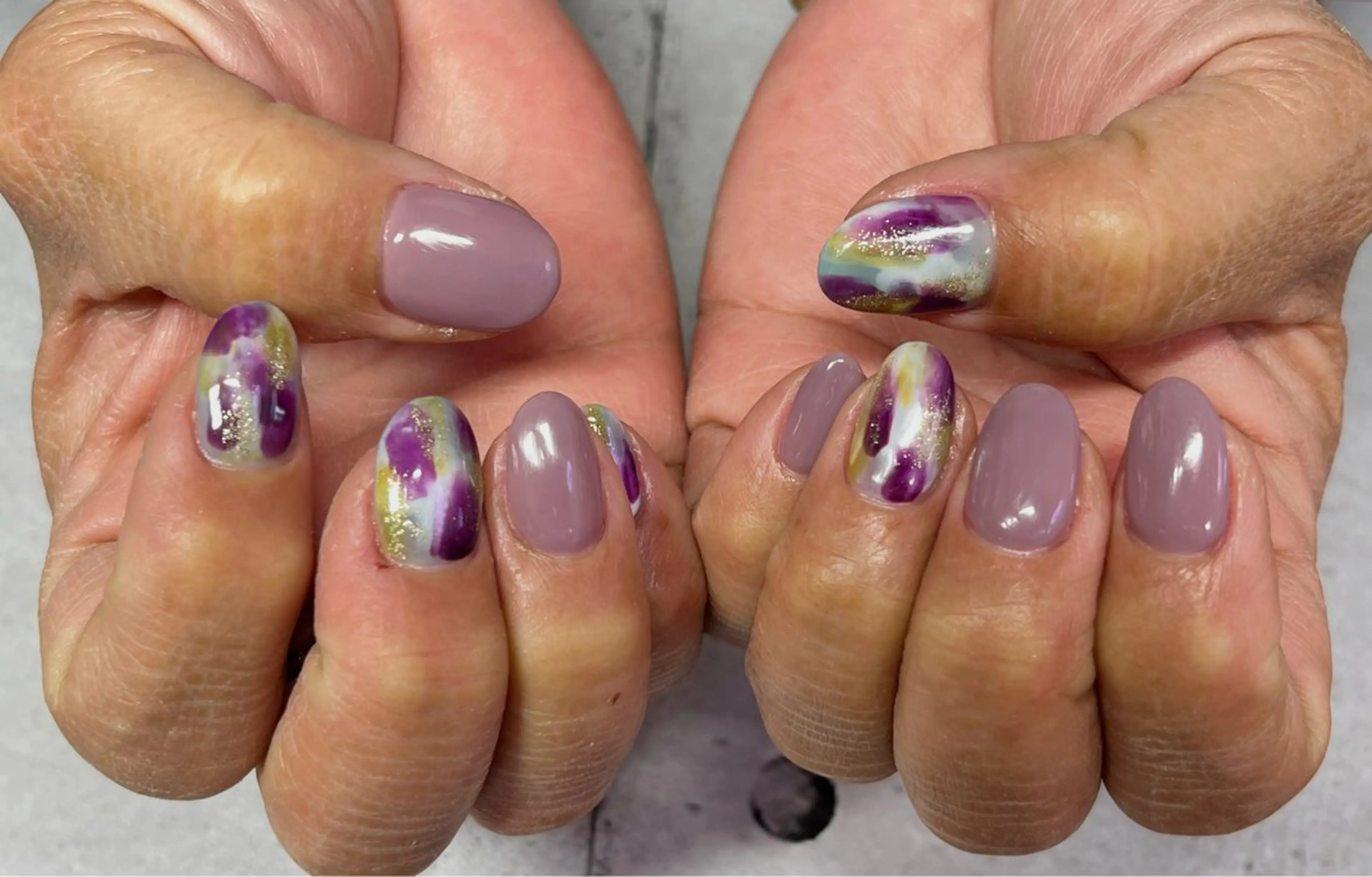 ネイル ニュアンスネイル ハンドネイル まり りぃ〜んのネイルデザイン