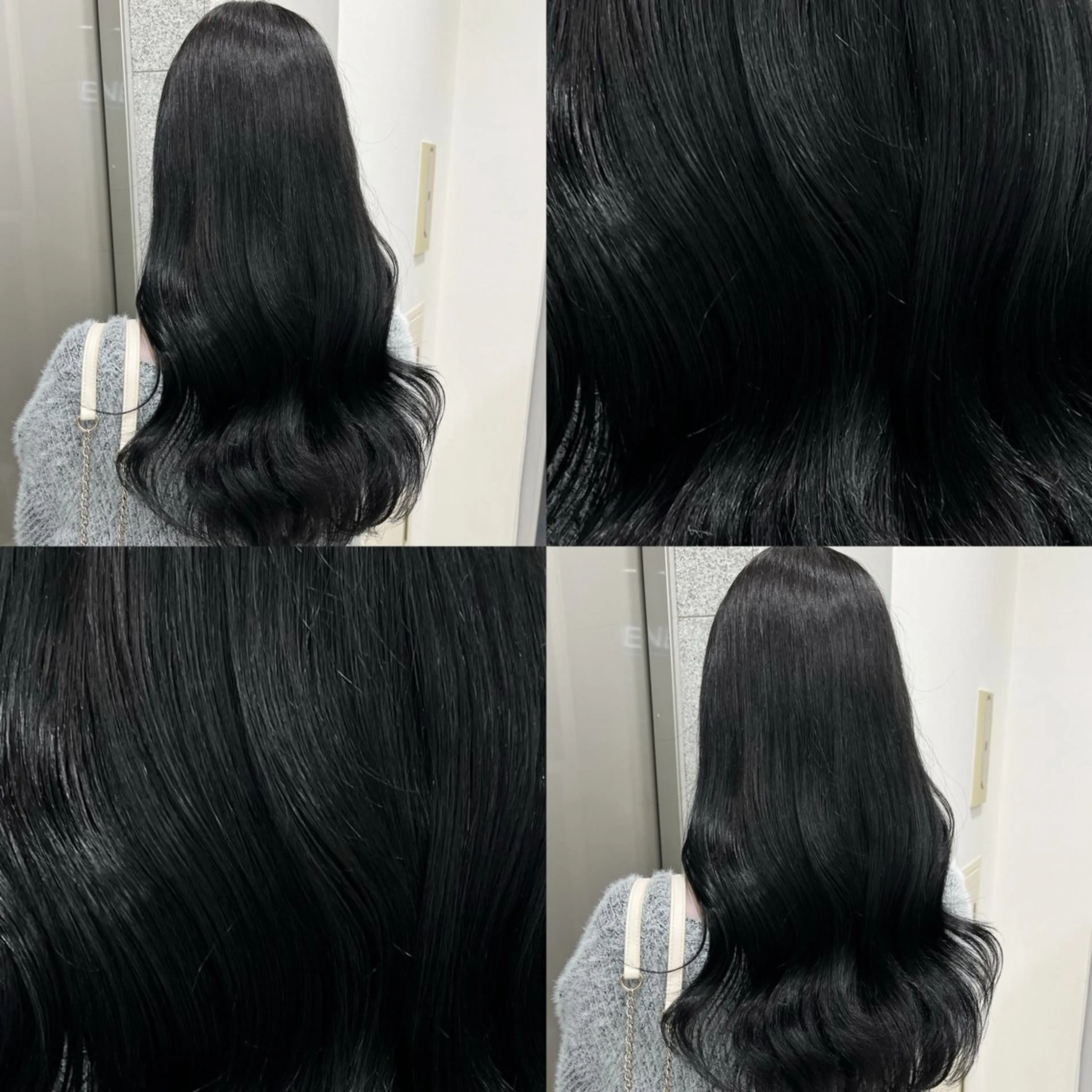 ロング カラー 黒髪 ブルーカラー ブルーブラック カット ヘアカラー トリートメント ヘッドスパ ヘアセット 💖SAE💖 銀座美容師のヘアスタイル