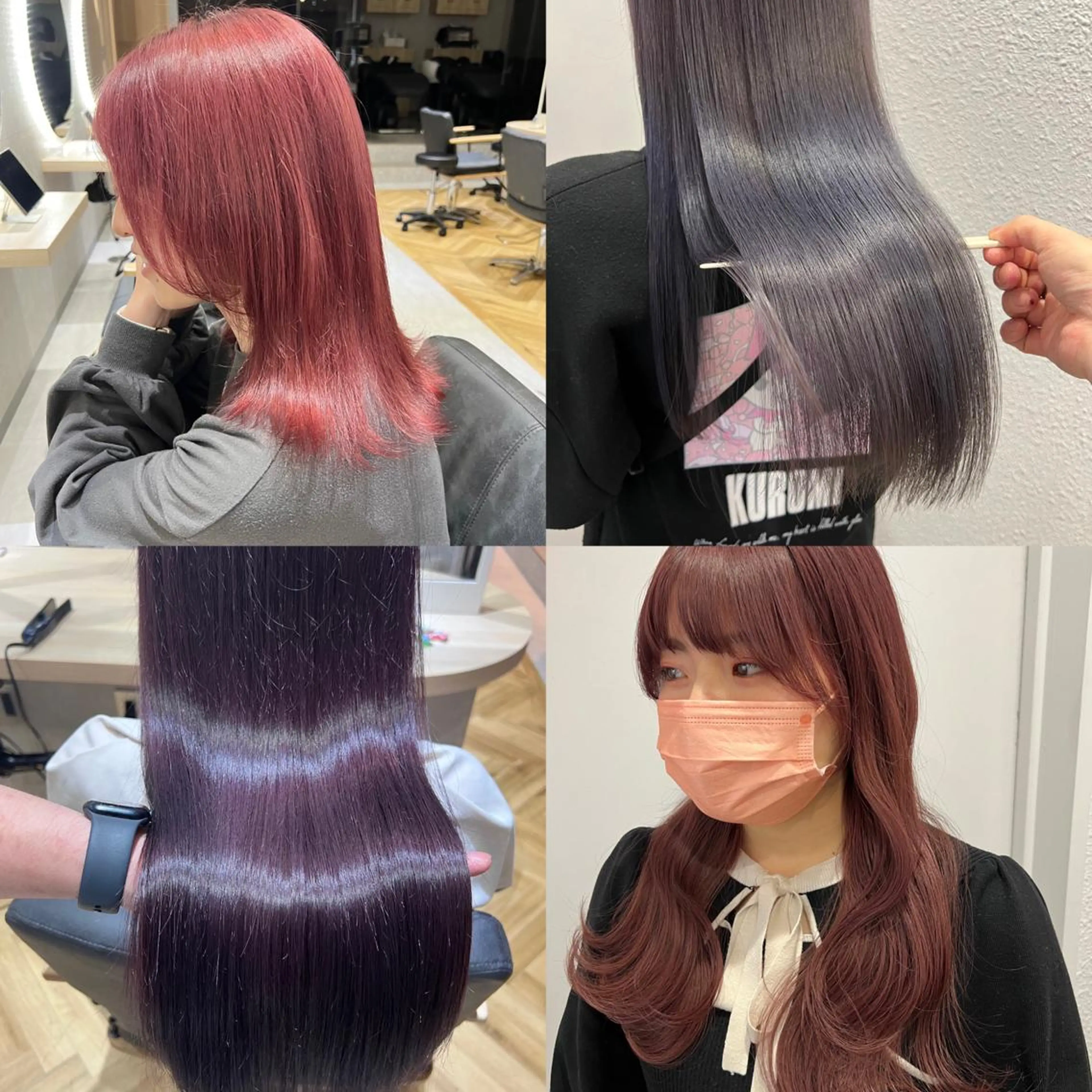 ロング カラー ブリーチ ハイトーンカラー ヘアカラー 韓国🇰🇷レイヤー 映える顔周り🩷のヘアスタイル