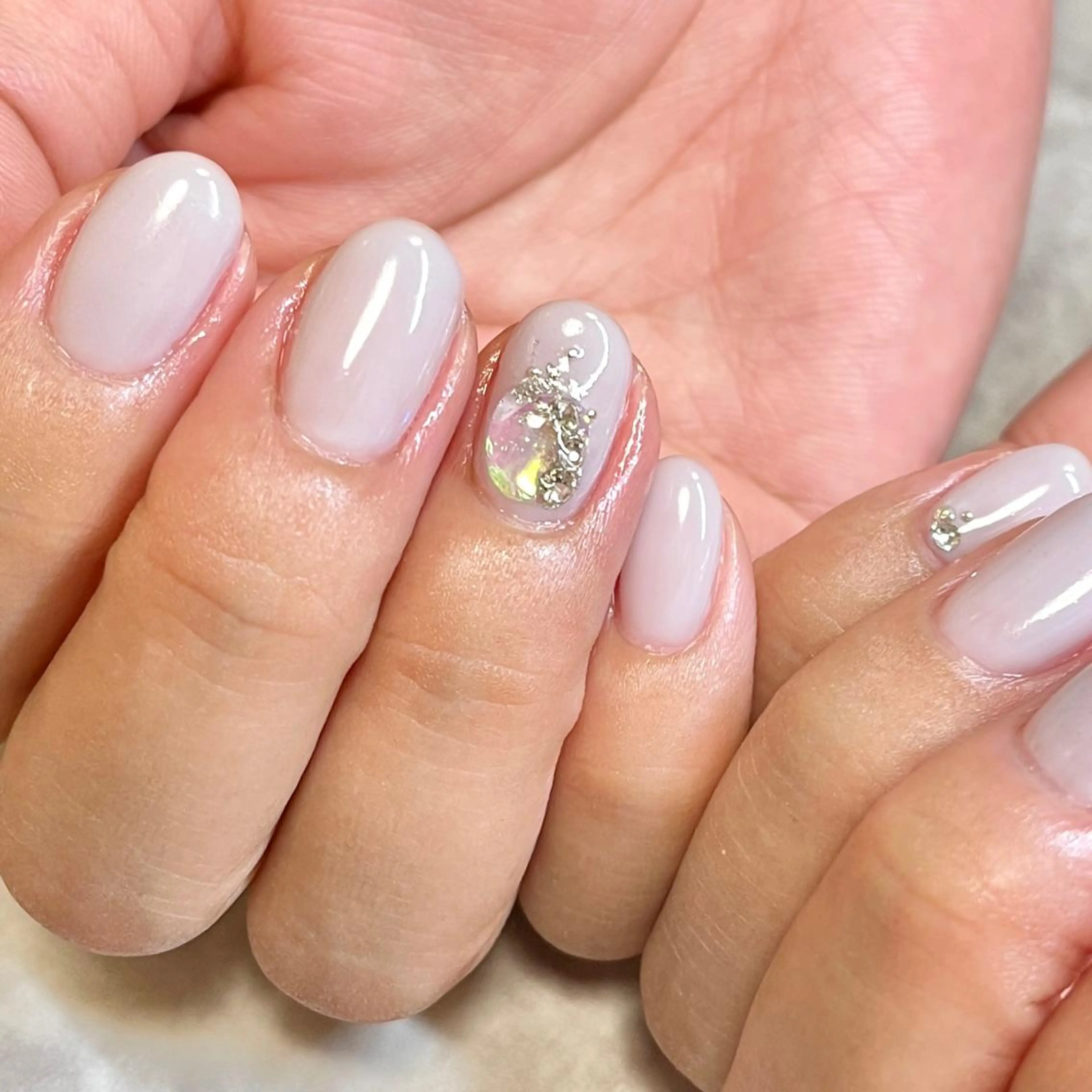 ネイル オーロラネイル ぷっくりネイル シンプルネイル ハンドネイル Nail Rinonのネイルデザイン
