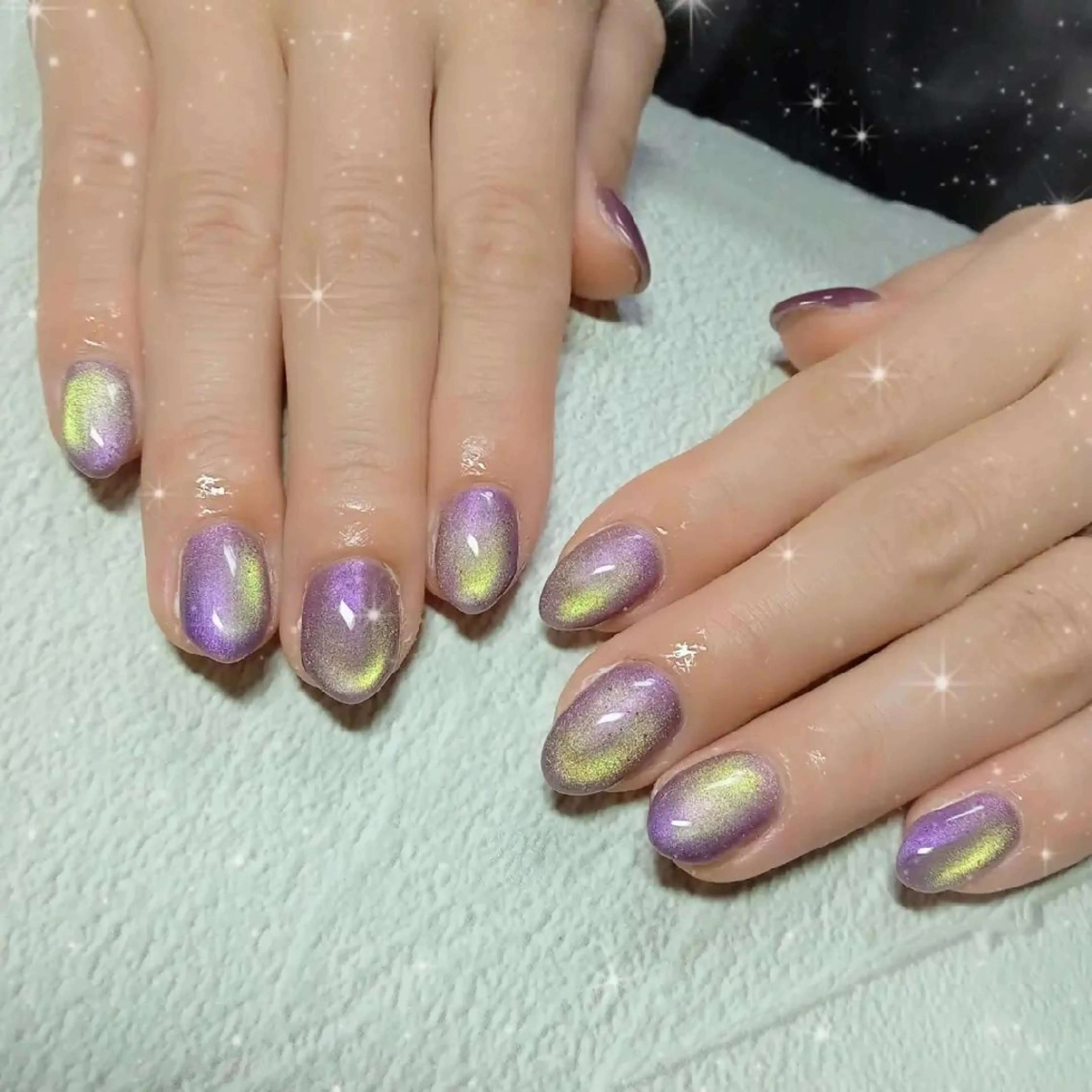 ネイル キラキラネイル マグネットネイル ビー玉ネイル オフィスネイル シンプルネイル ハンドネイル flure de neige yukiのネイルデザイン