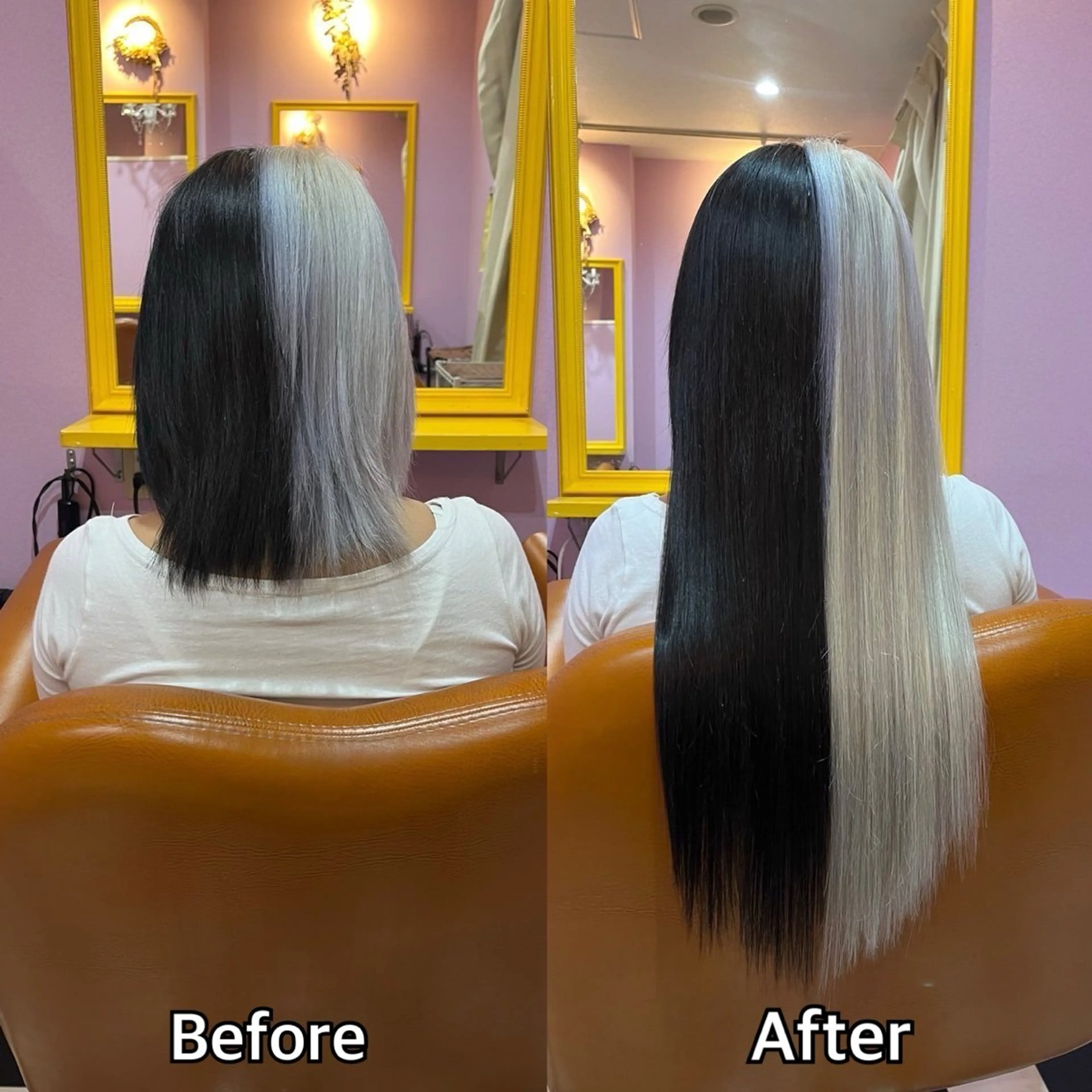 ロング シール+ちび編み込み エクステ梅田🐨のヘアスタイル