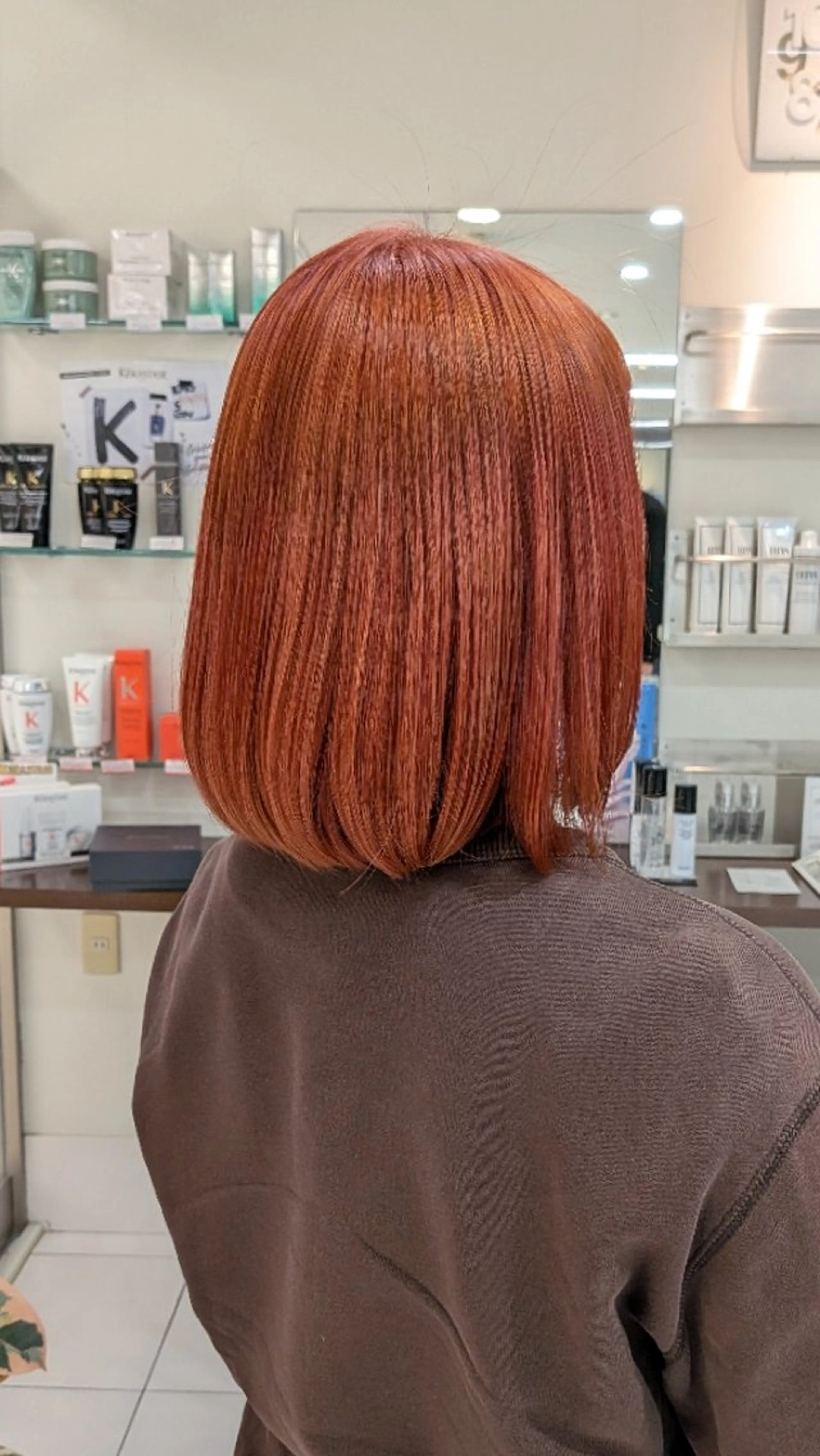 ミディアム カラー オレンジ TONI＆GUY酒井 紅氏朗のヘアスタイル