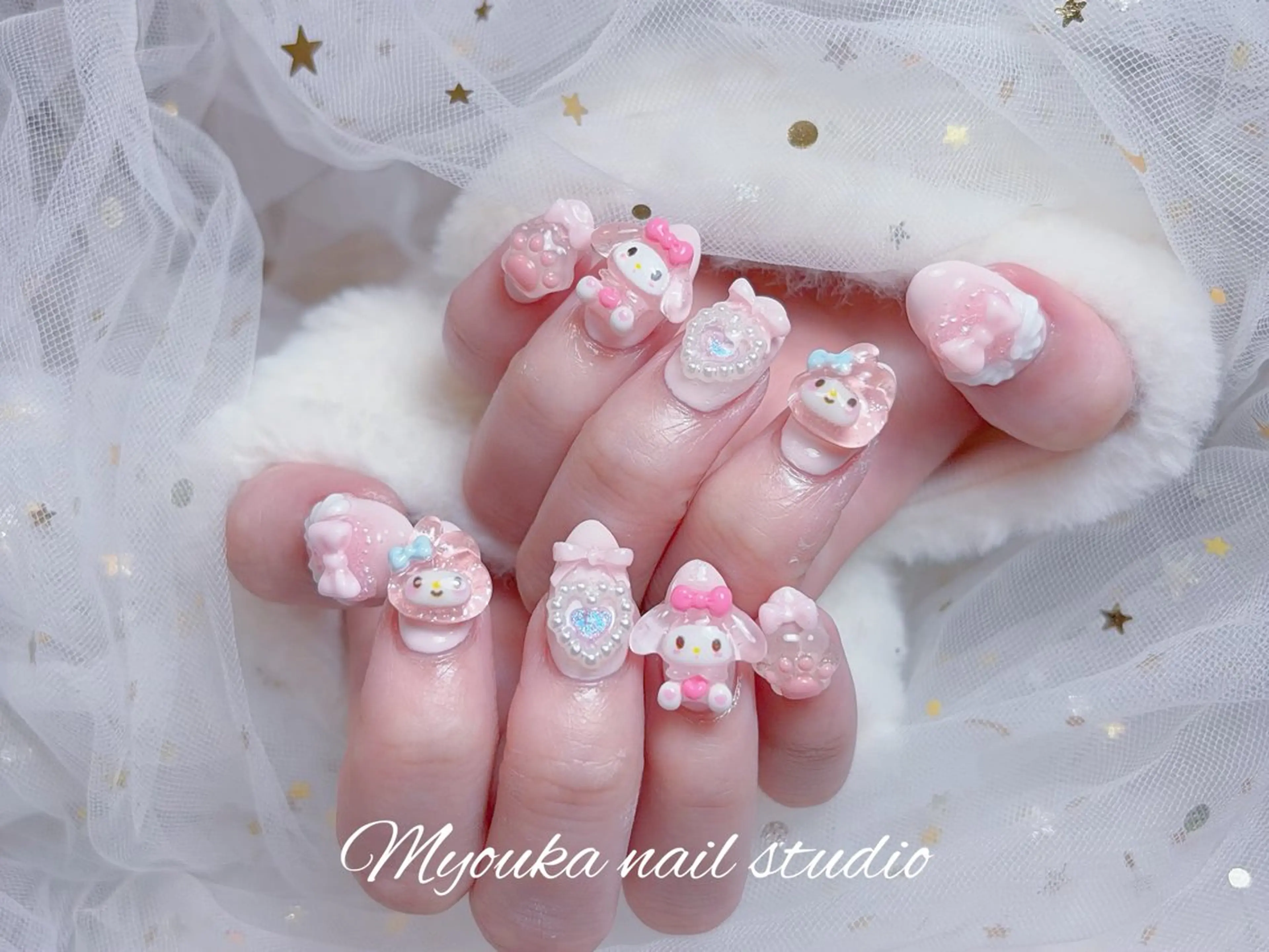 ネイル チークネイル 長さ出し フットネイル ジェルネイル グラデーション ハンドネイル ハンドケア Myouka所属・Myouka 板橋区大山駅前店のネイルデザイン