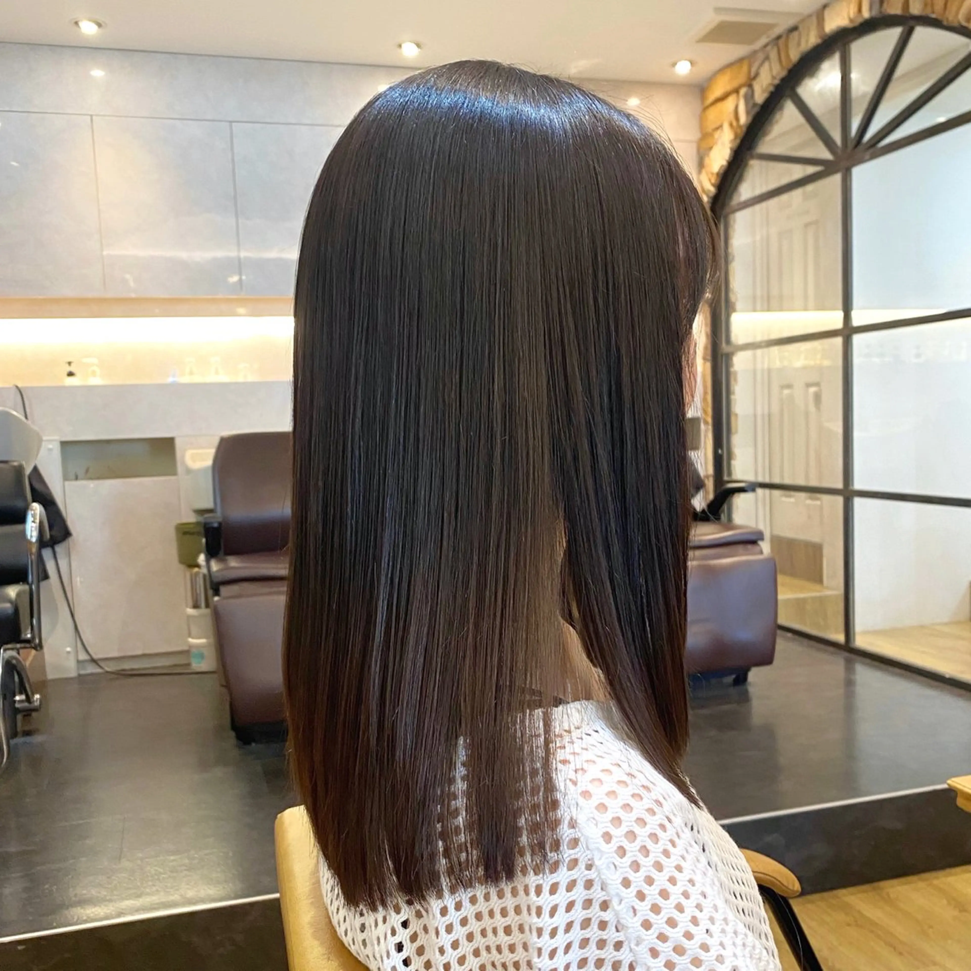 ロング 縮毛矯正 千 田のヘアスタイル