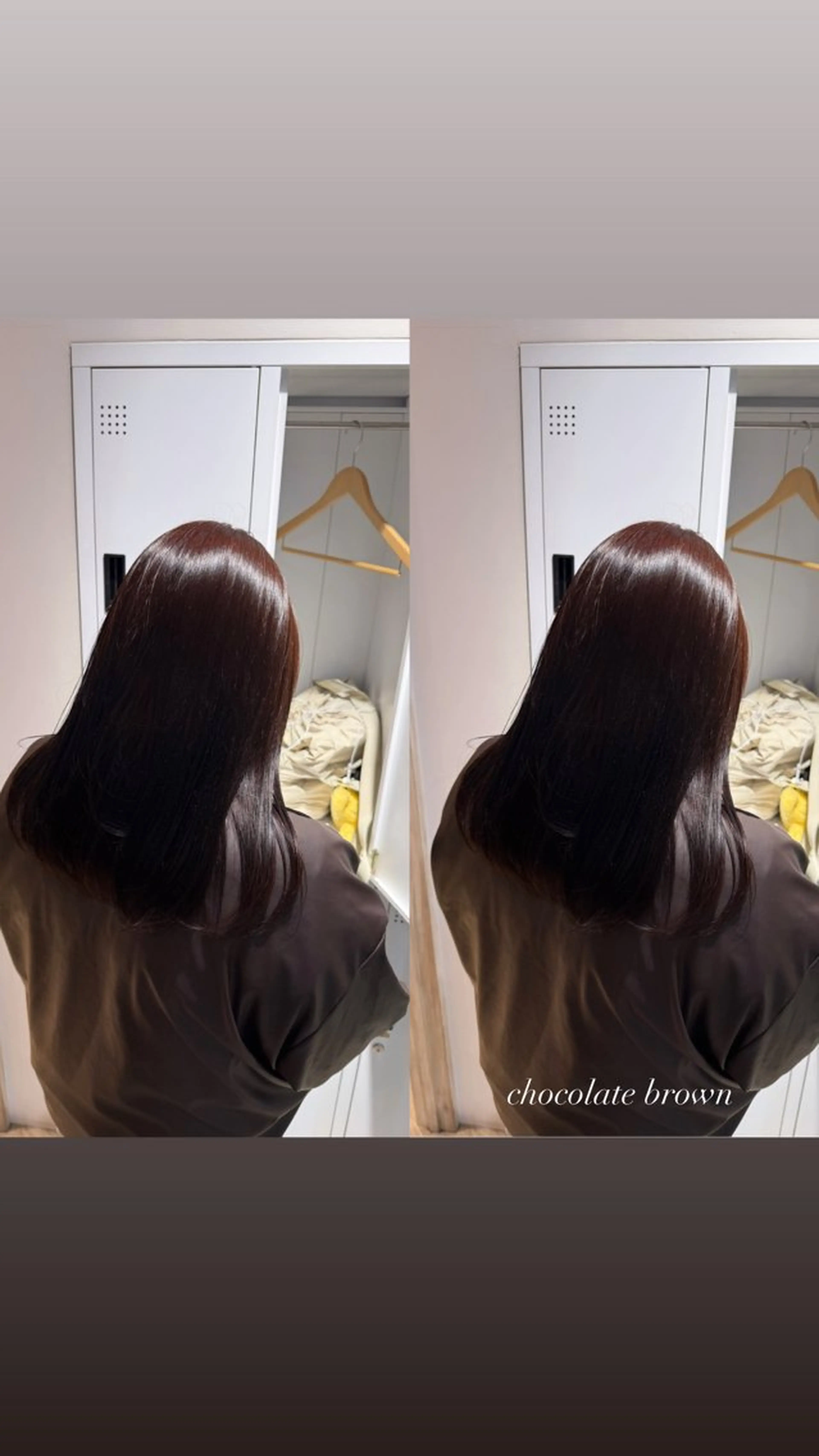 ミディアム カラー ブラウンカラー チョコレートブラウン カット ヘアカラー 艶カラー/ ストレート/くるみのヘアスタイル