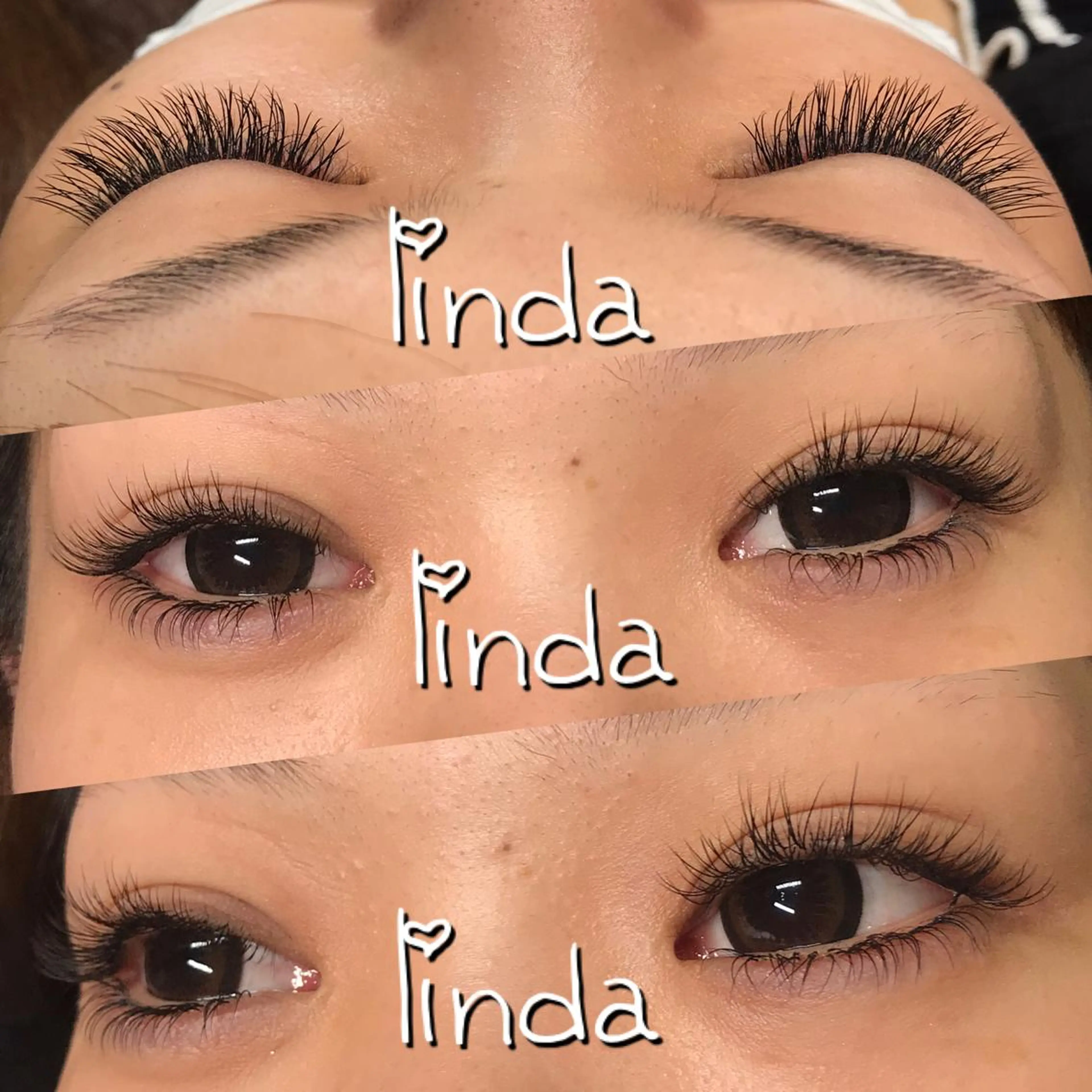 マツエク・マツパ 付け放題 フラットラッシュ ナチュラル パリジェンヌラッシュリフト 下まつげエクステ linda lashesのマツエク・マツパデザイン