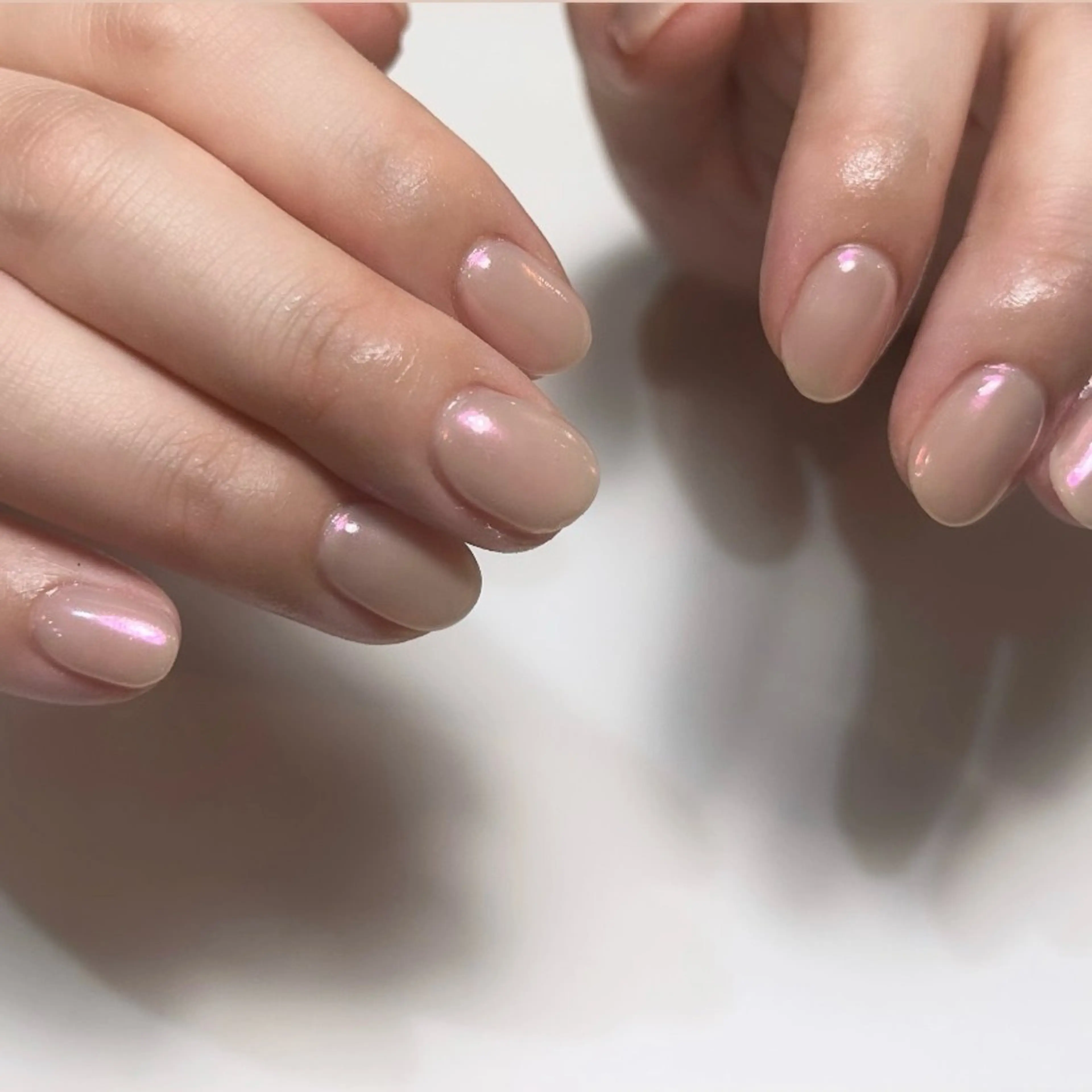 ネイル オーロラネイル オフィスネイル ワンカラーネイル シンプルネイル ハンドネイル mark by 7 LOOKS yukaのネイルデザイン