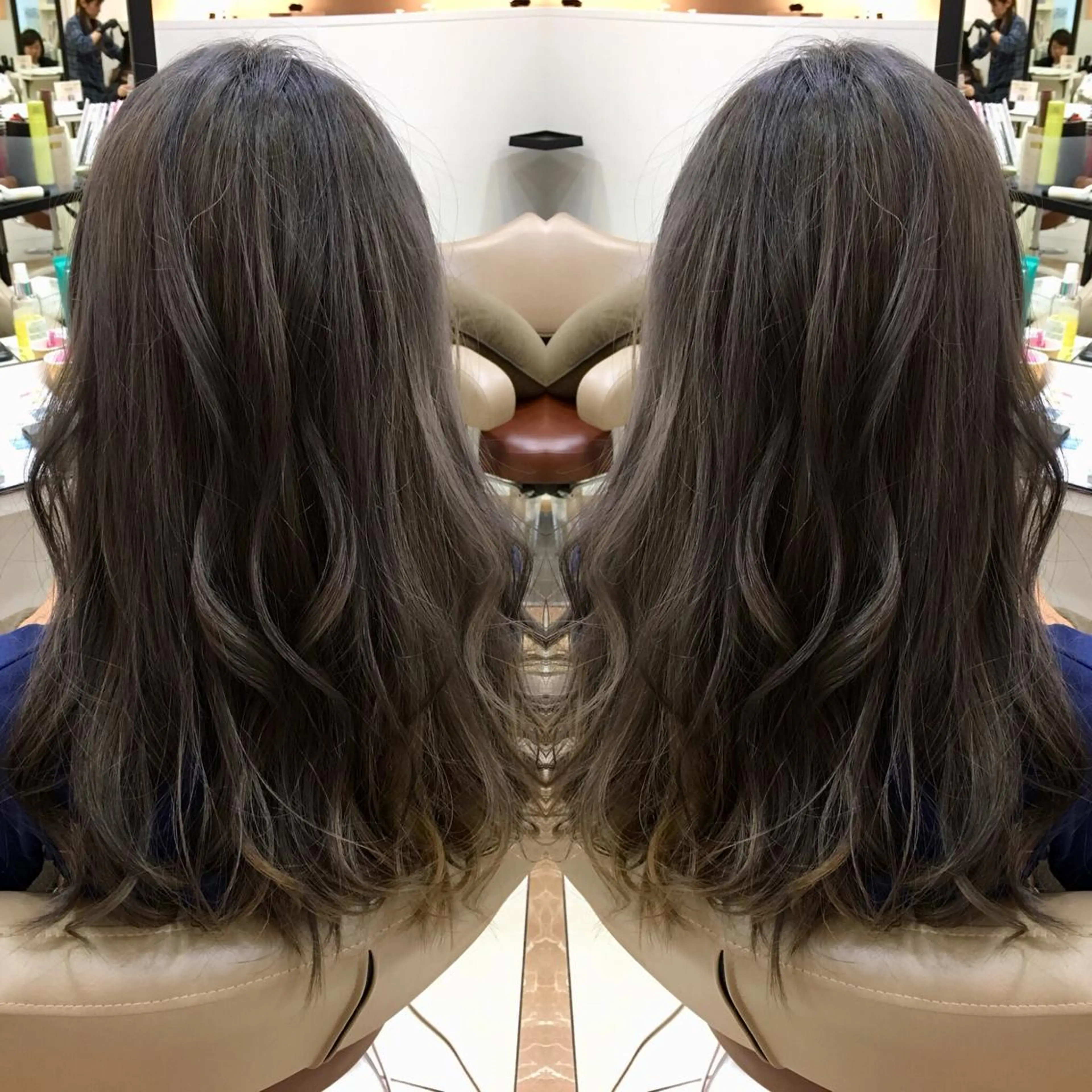 セミロング ヘアカラー 髪質改善 阪口 雄佑のヘアスタイル