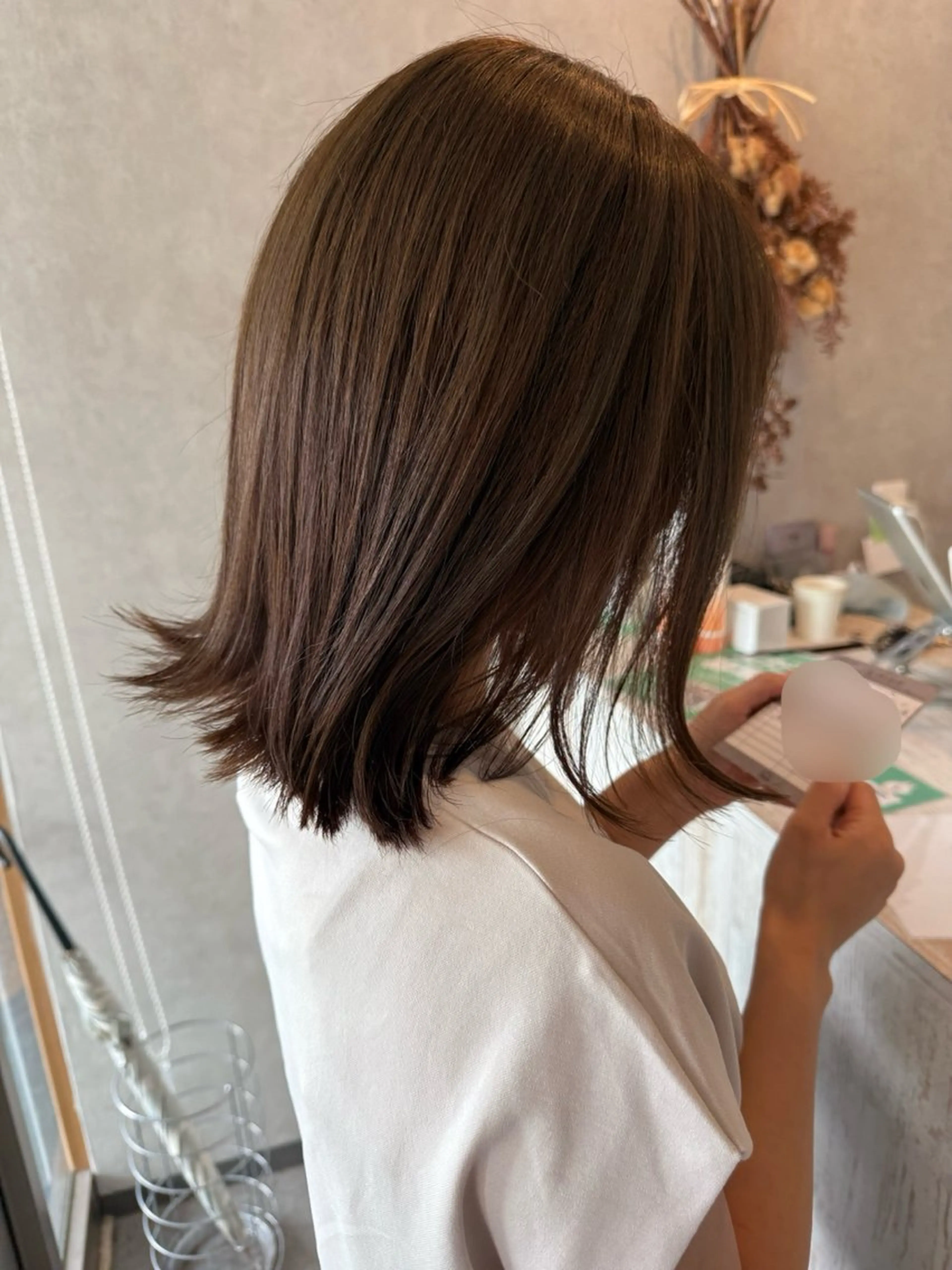 ミディアム カラー カット ヘアカラー Bish Yanaのヘアスタイル