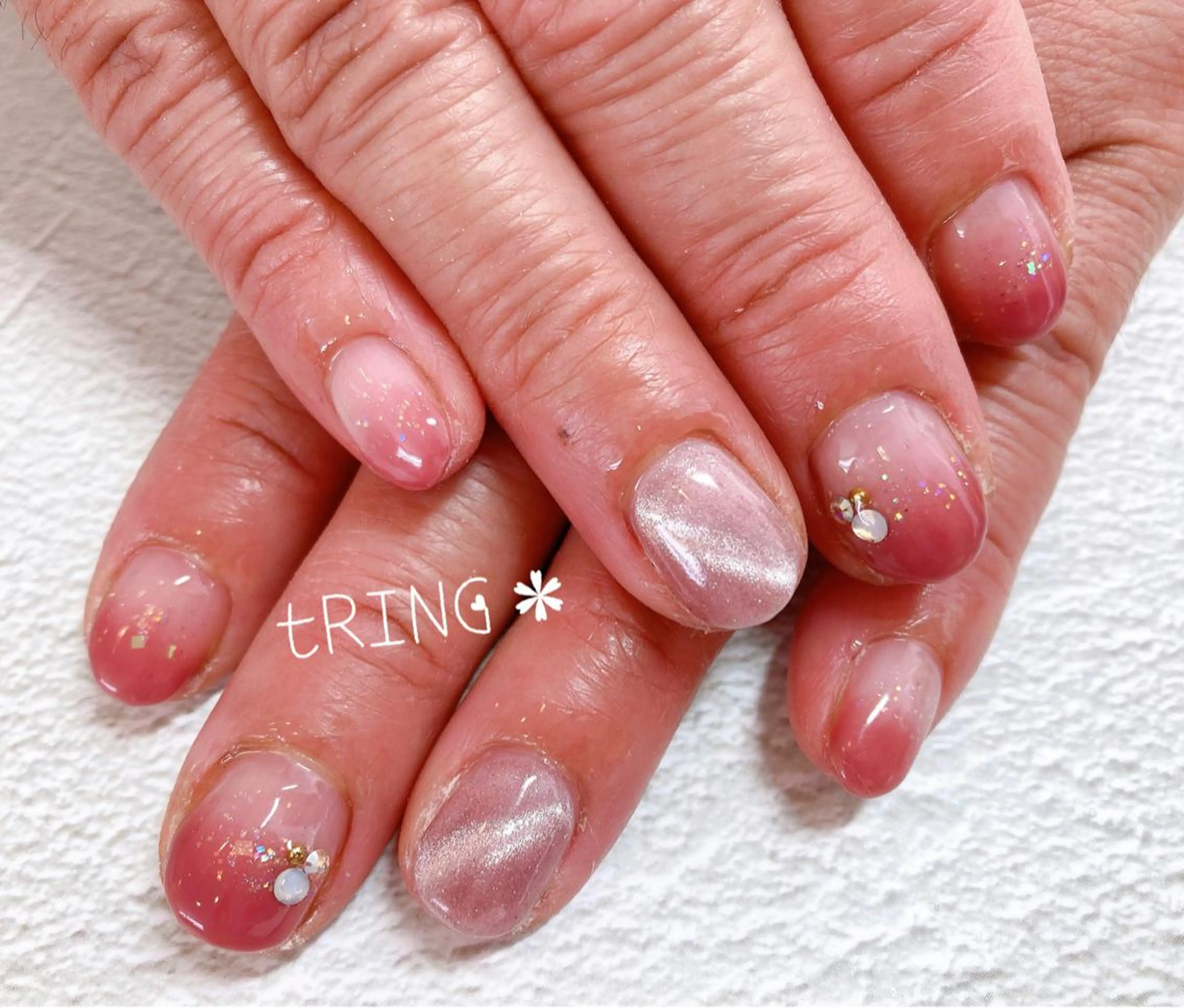 ネイル ハンドネイル tRING＊ しいの木台のネイルデザイン