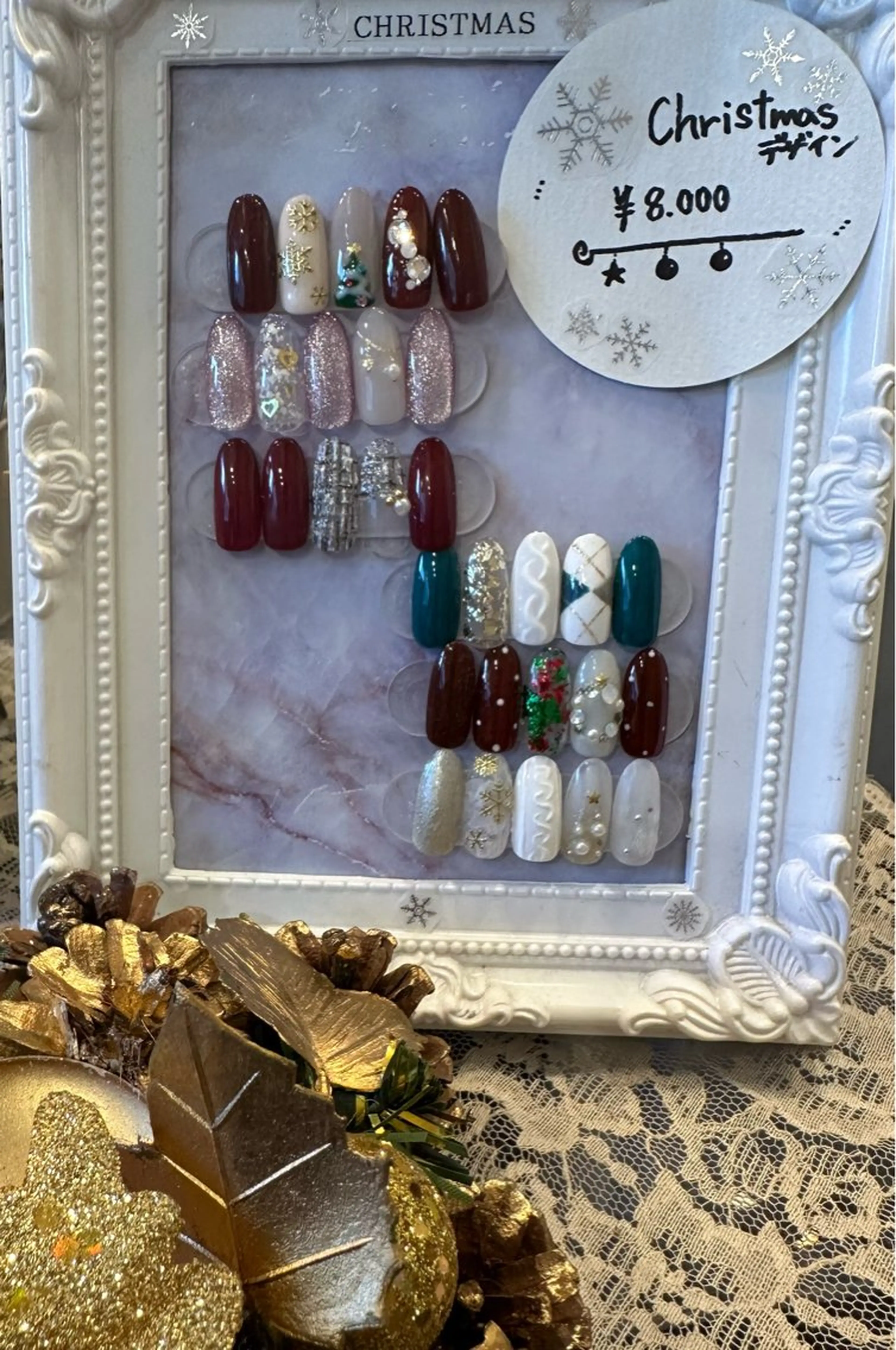 ネイル 冬ネイル クリスマス ハンドネイル Cherie🫧 🌿NAOMIのネイルデザイン