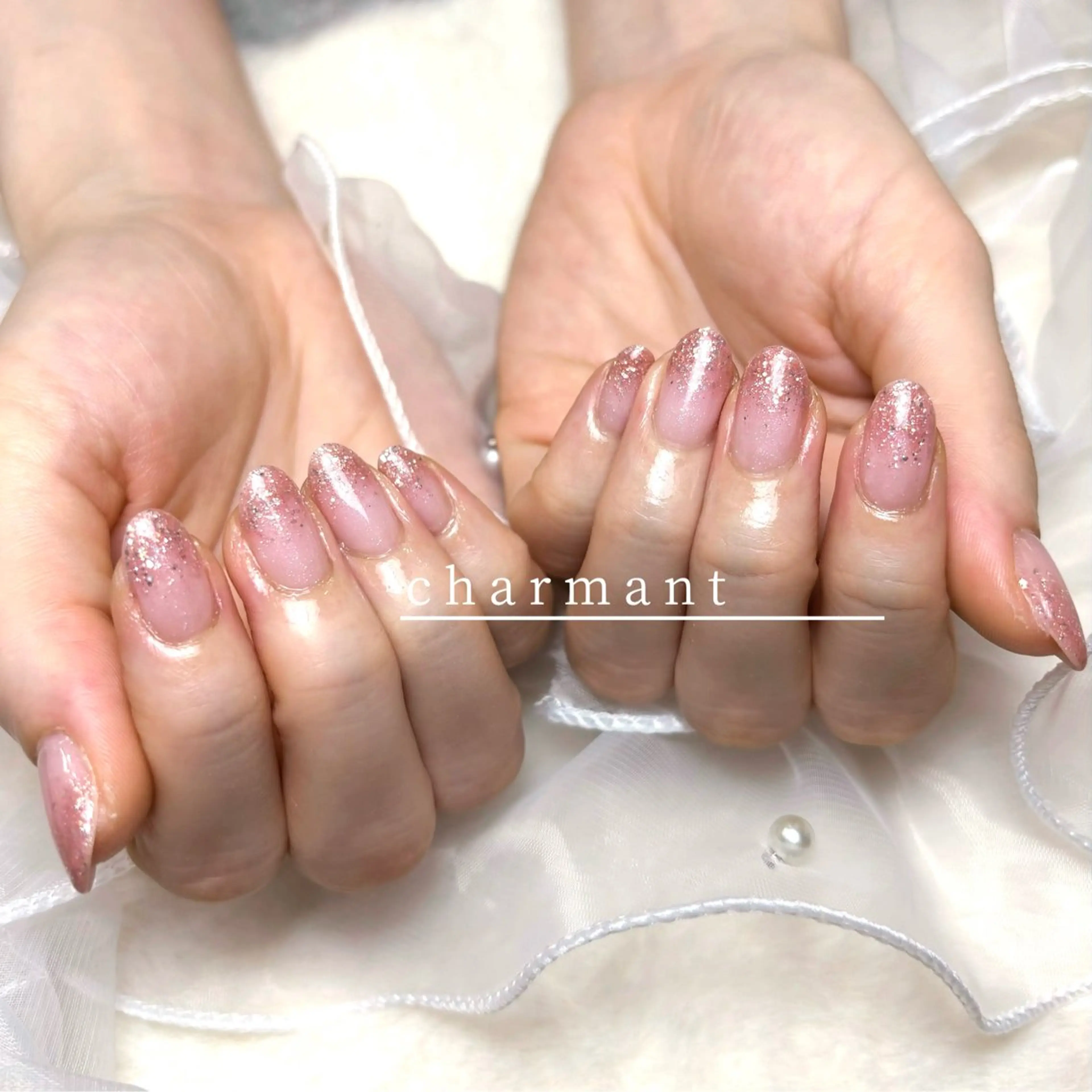 ネイル ラメ(グリッター) ハンドネイル charmant momokaのネイルデザイン