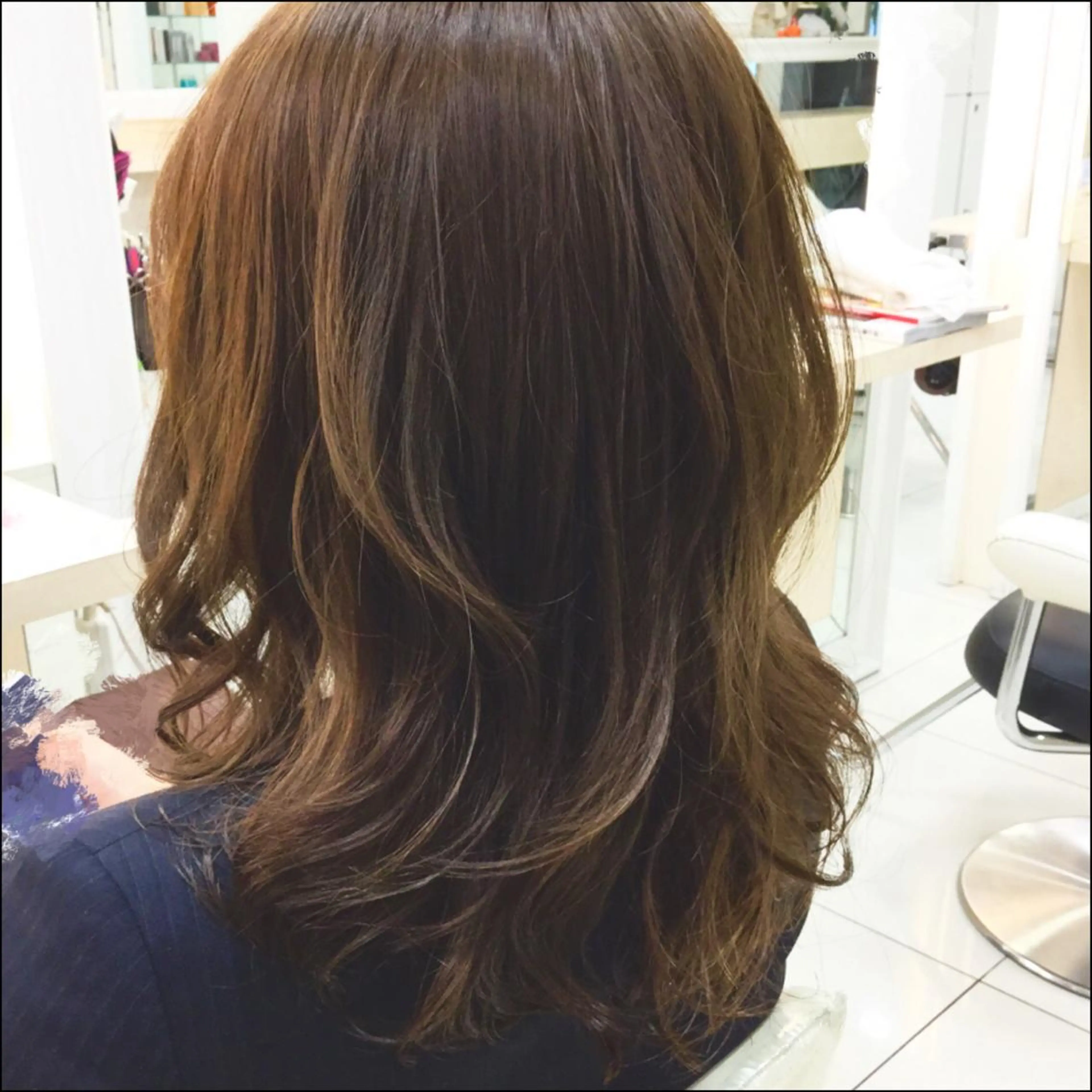 セミロング カラー Ash 山田 勇太のヘアスタイル