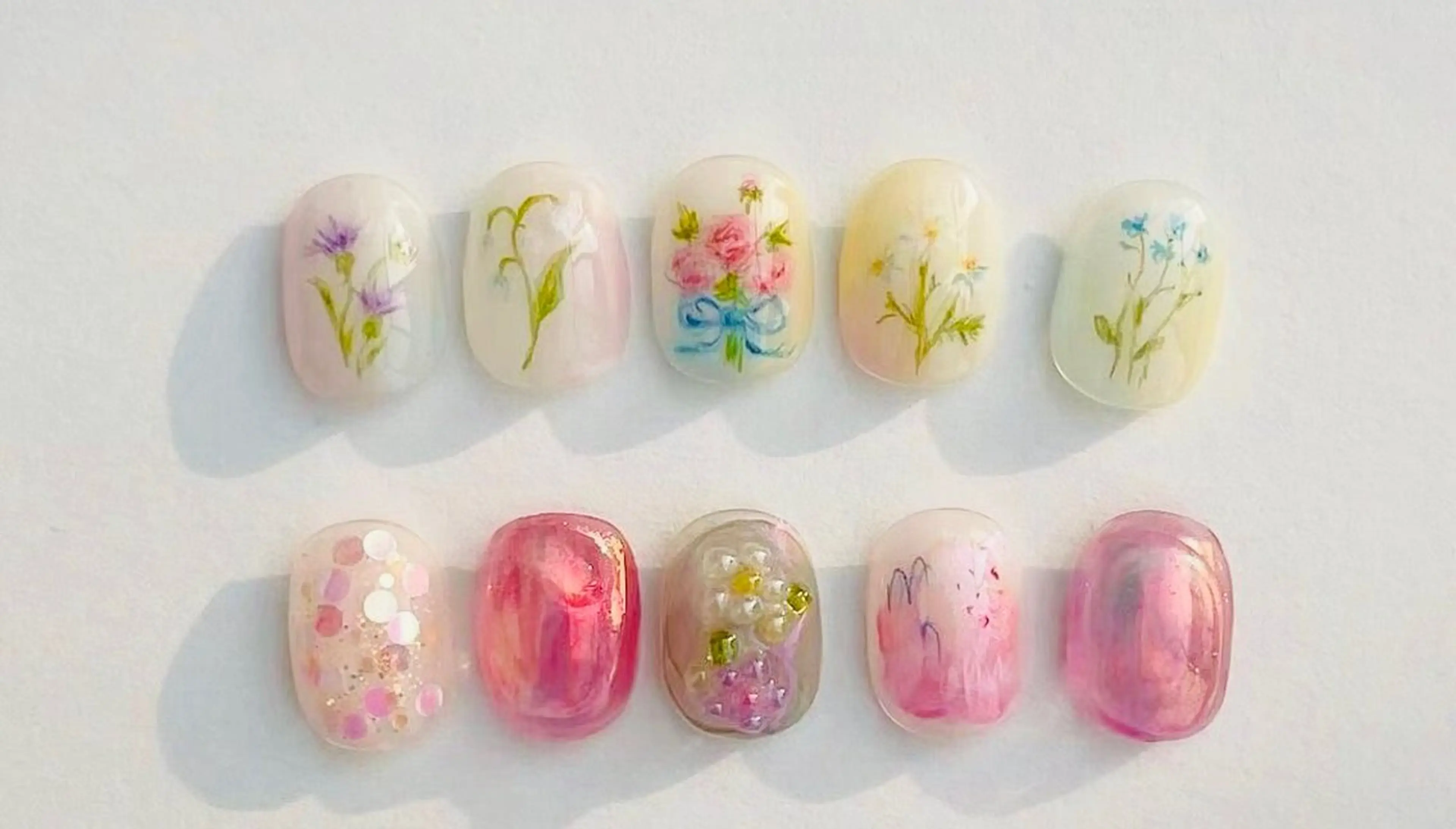 ネイル 持ち込み 春ネイル ハンドネイル enju0422所属・谷口 雪のネイルデザイン