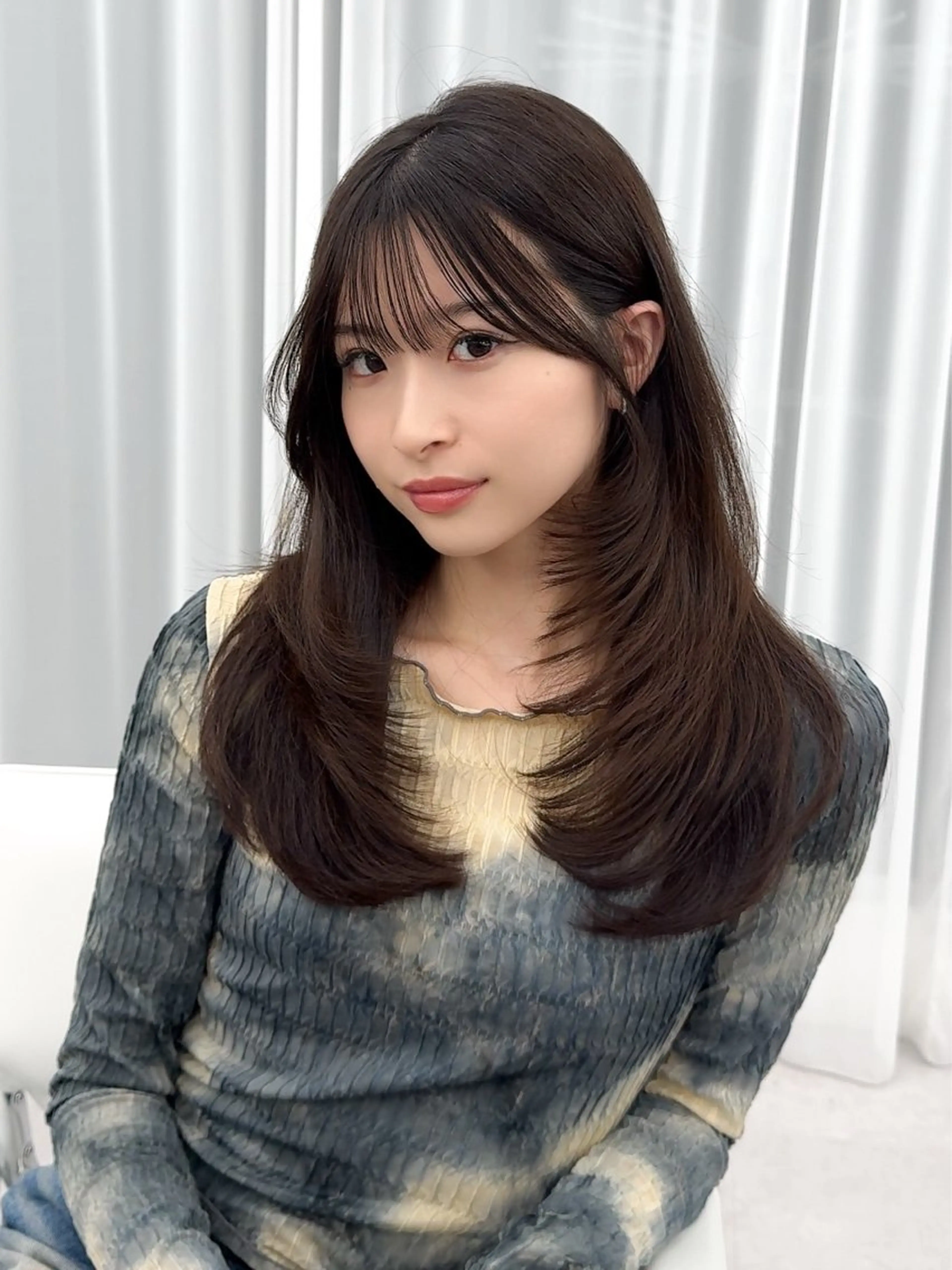 ミディアム カラー ヘアアレンジ カット ヘアカラー トリートメント 最小顔周り&レイヤー 特化/池袋/kokiのヘアスタイル