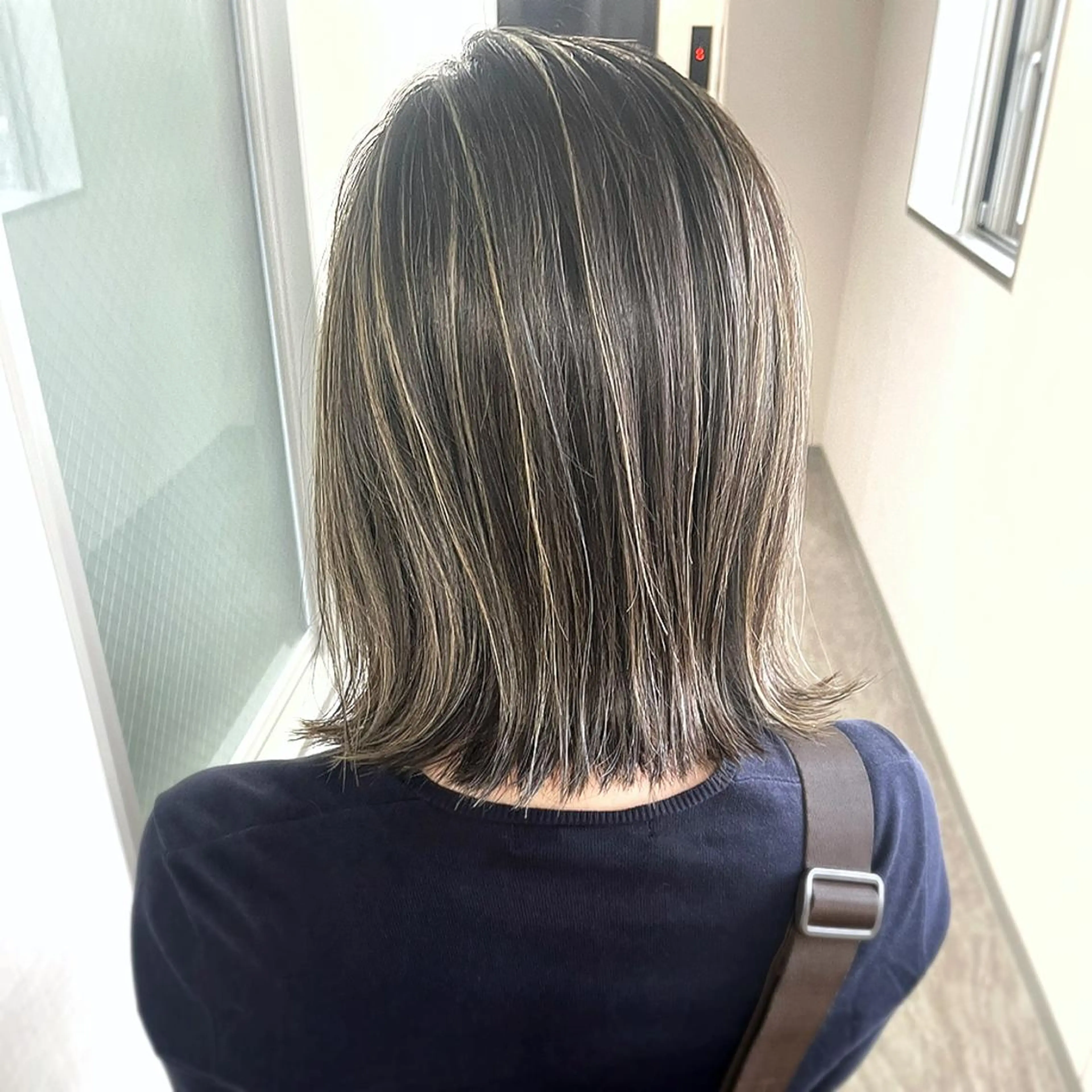 ショート カラー ヘアアレンジ ハイライトカラー ボブ ハイライト 外ハネヘア カット ヘアカラー 松井那津子 /ハイライトブリーチのヘアスタイル