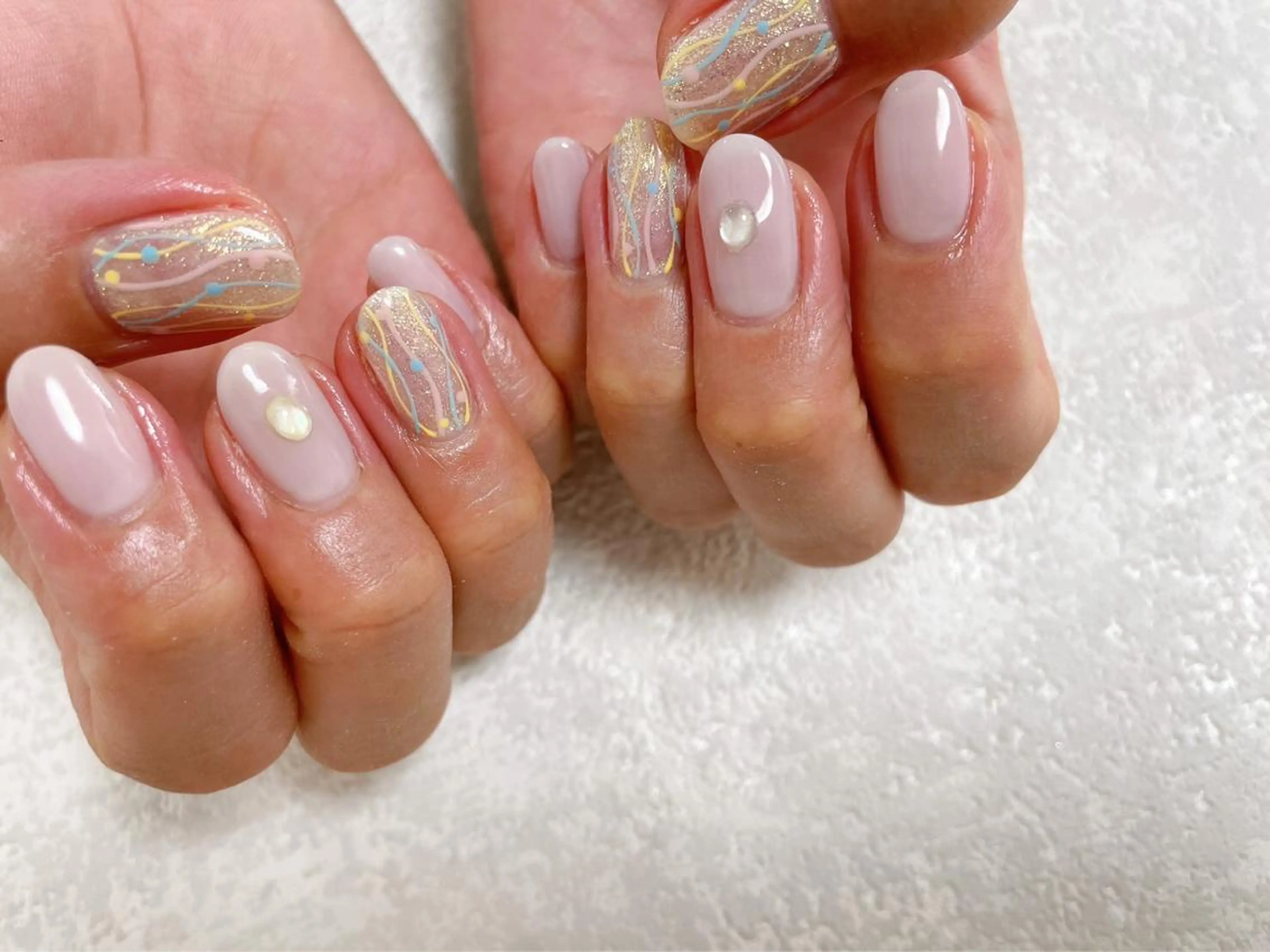 ネイル オーロラネイル フラワーネイル フットネイル フレンチネイル ジェルネイル ハンドネイル kikinail 溝の口のネイルデザイン