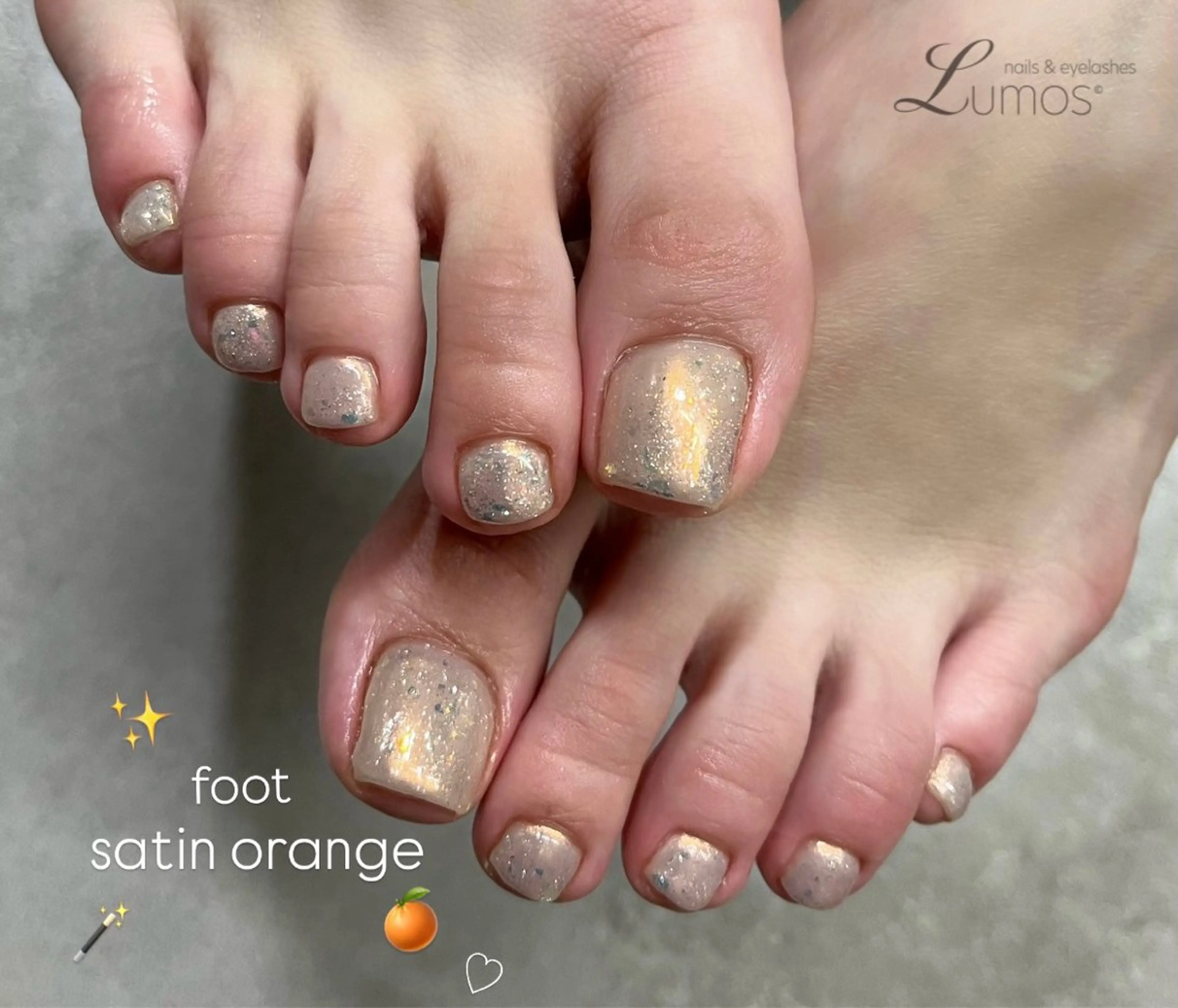 ネイル ラメ(グリッター) フットネイル Lumos/ 🎀MAI🎀のネイルデザイン