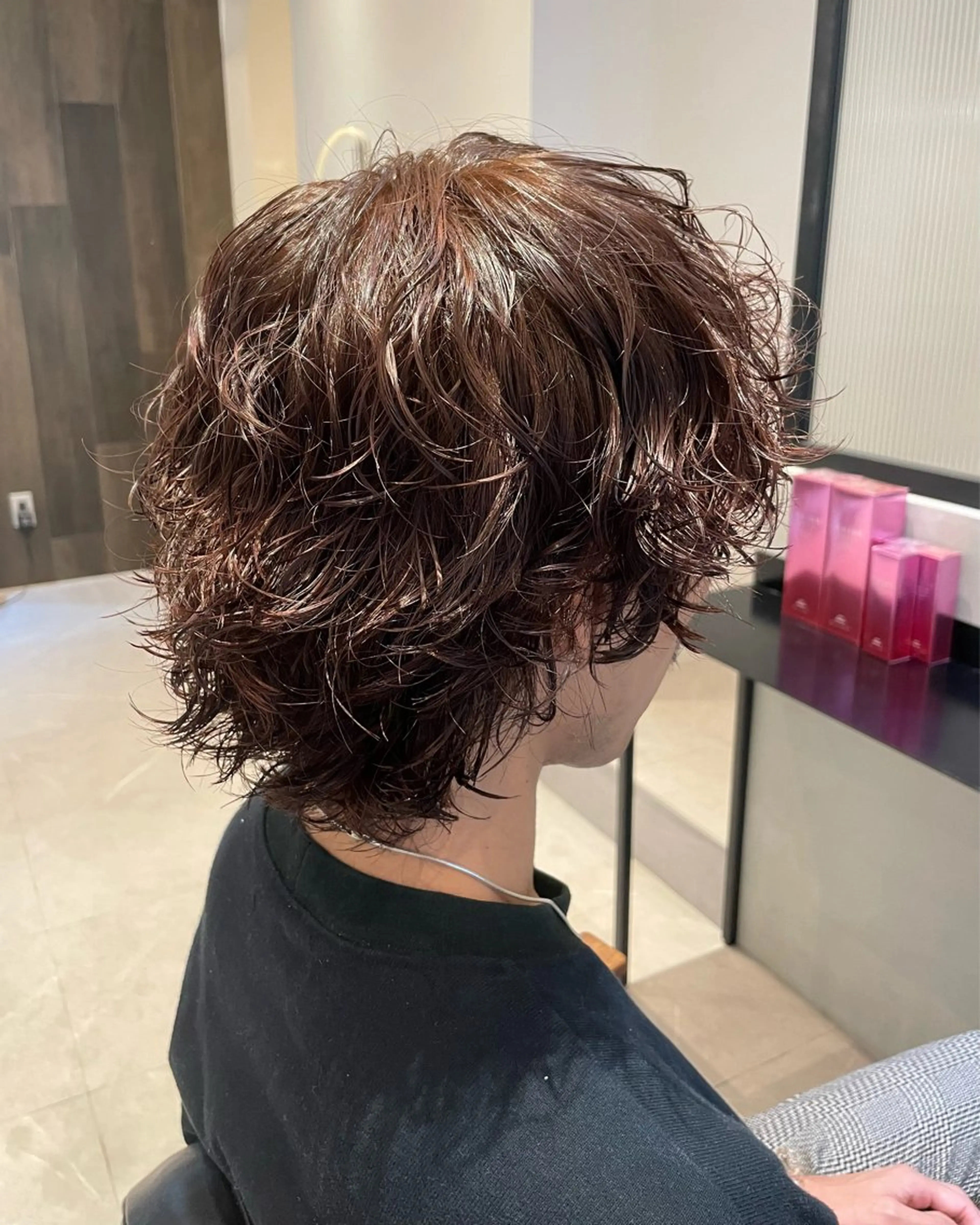 パーマ メンズ メンズパーマ カット ヘアカラー メンズ特化/ 透明感カラー/りなのヘアスタイル