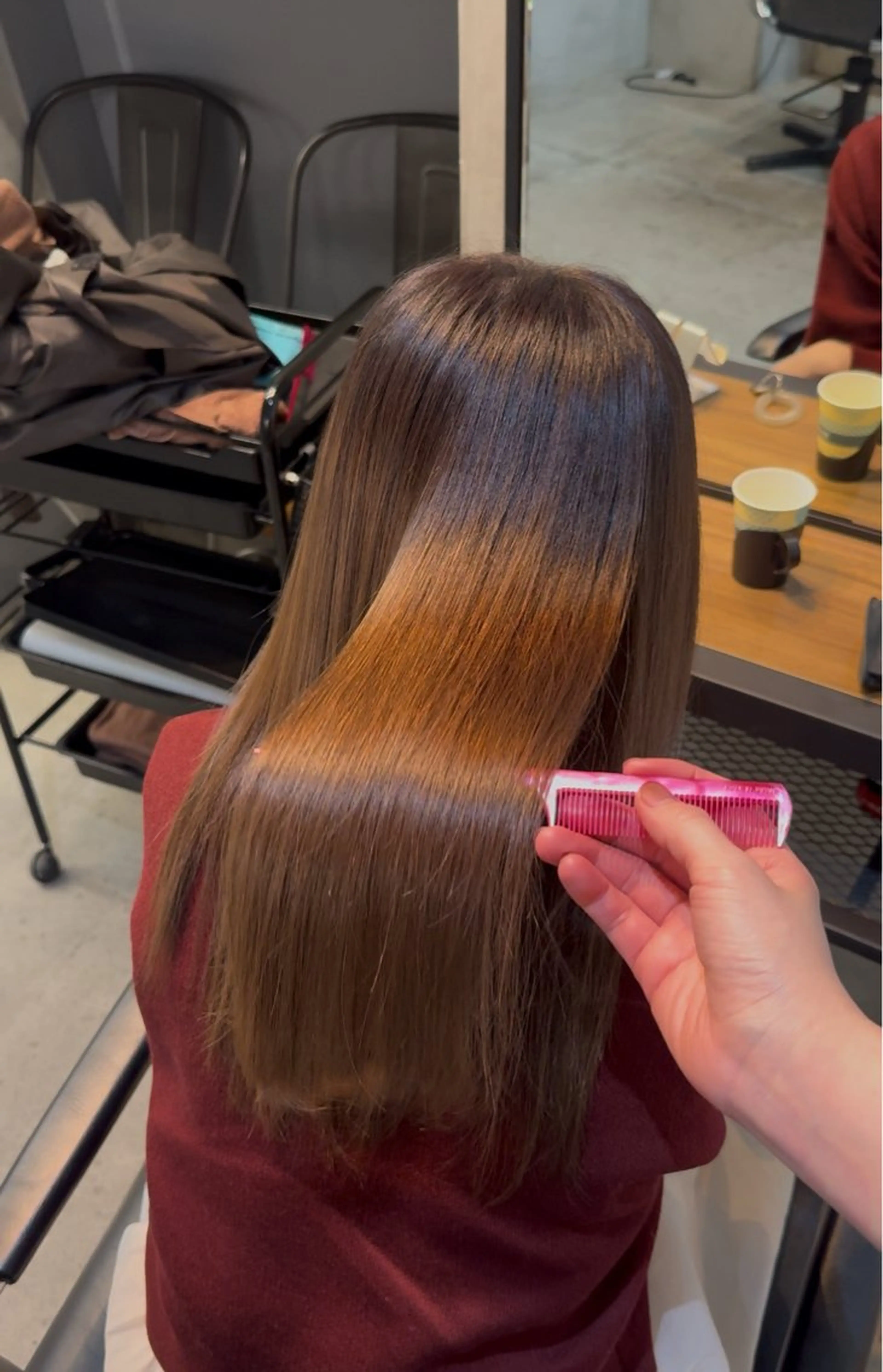 ロング 髪質改善 ブリーチ/縮毛矯正/ 韓国/💗ホノカ💗のヘアスタイル