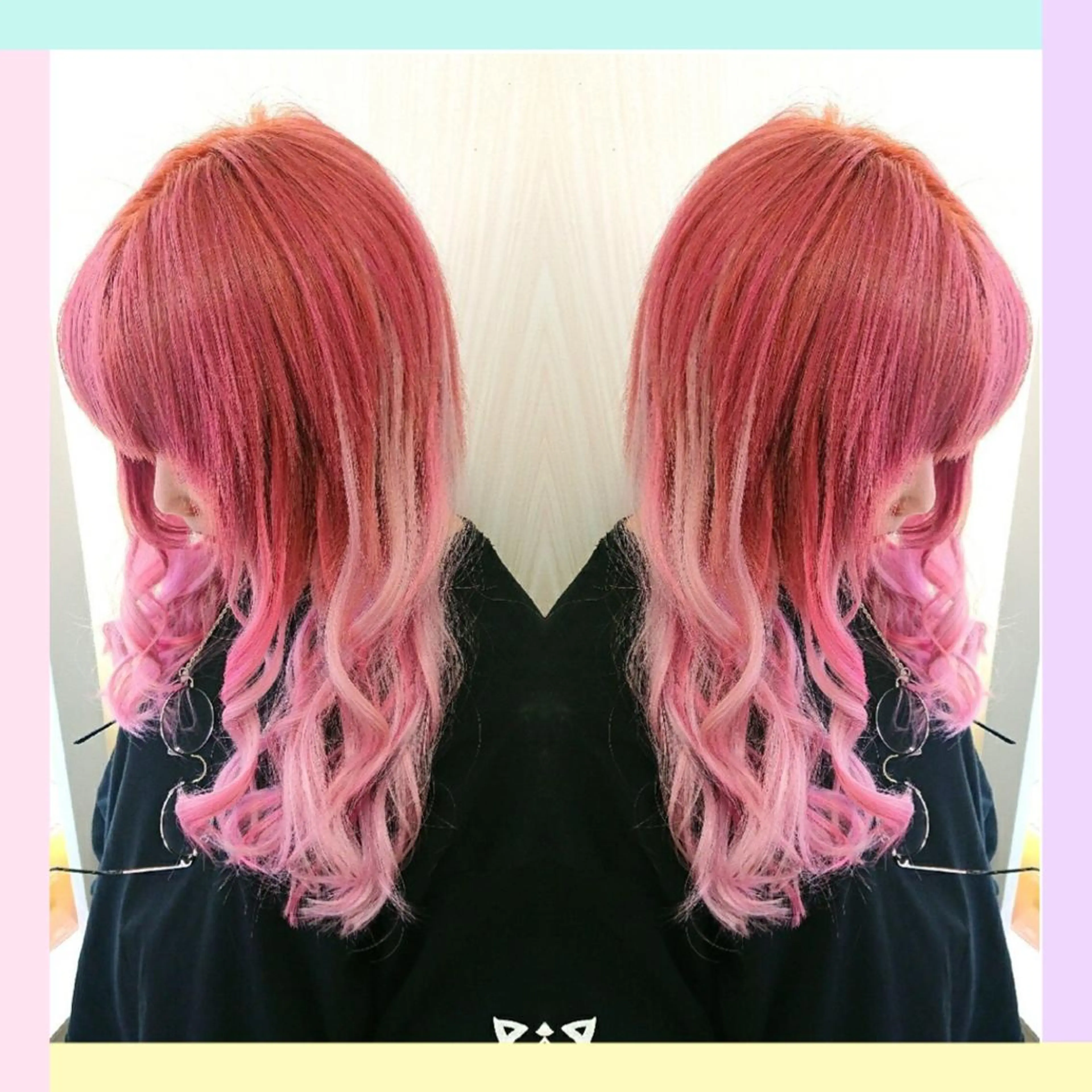 セミロング カラー カット ヘアカラー トリートメント エクステ れん/ハイトーン /エクステ/韓国風のヘアスタイル