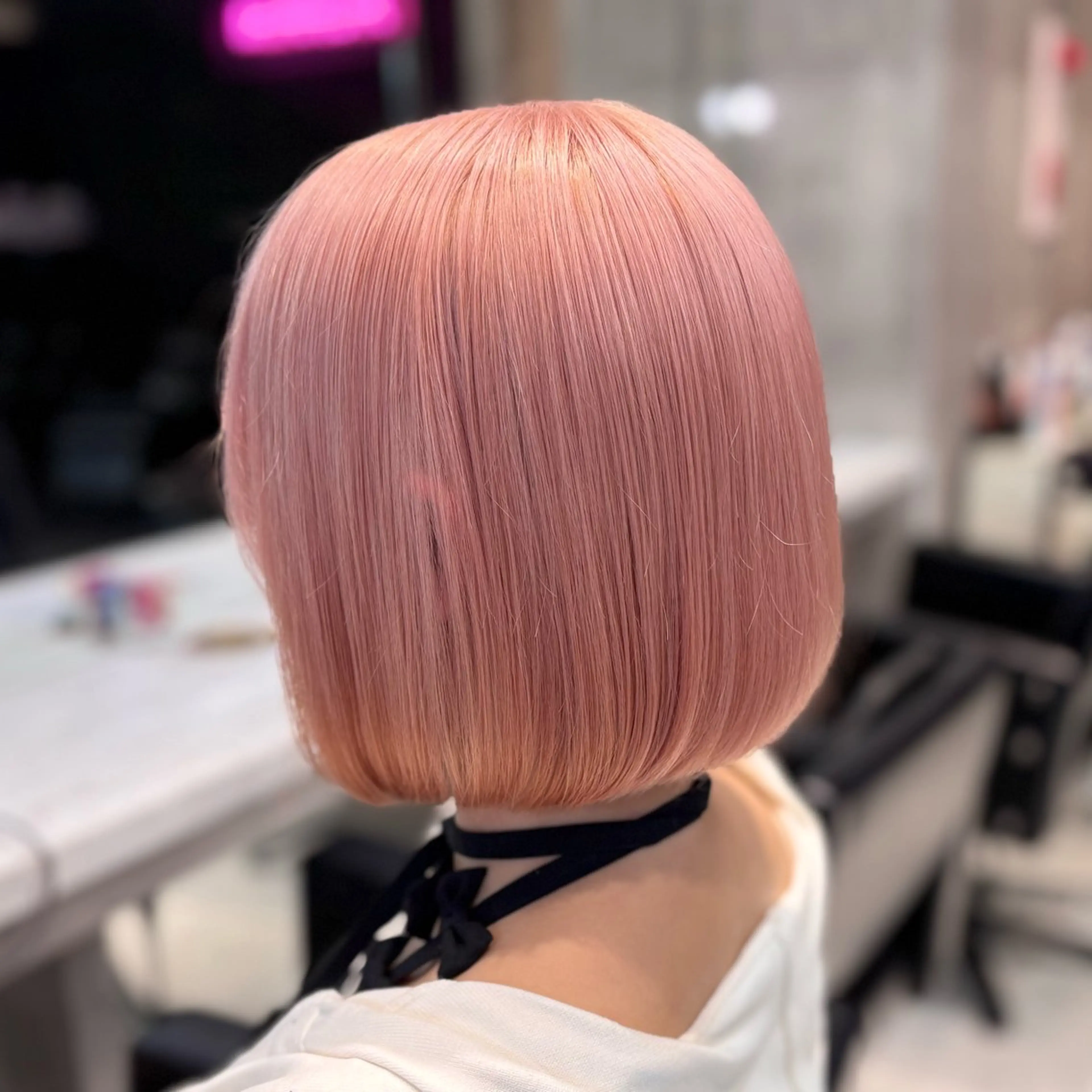 ミディアム カラー ブロンド ピンクカラー ヘアカラー トリートメント ヘアセット 色落ち綺麗🩰ハイ トーン🎀RINKAのヘアスタイル
