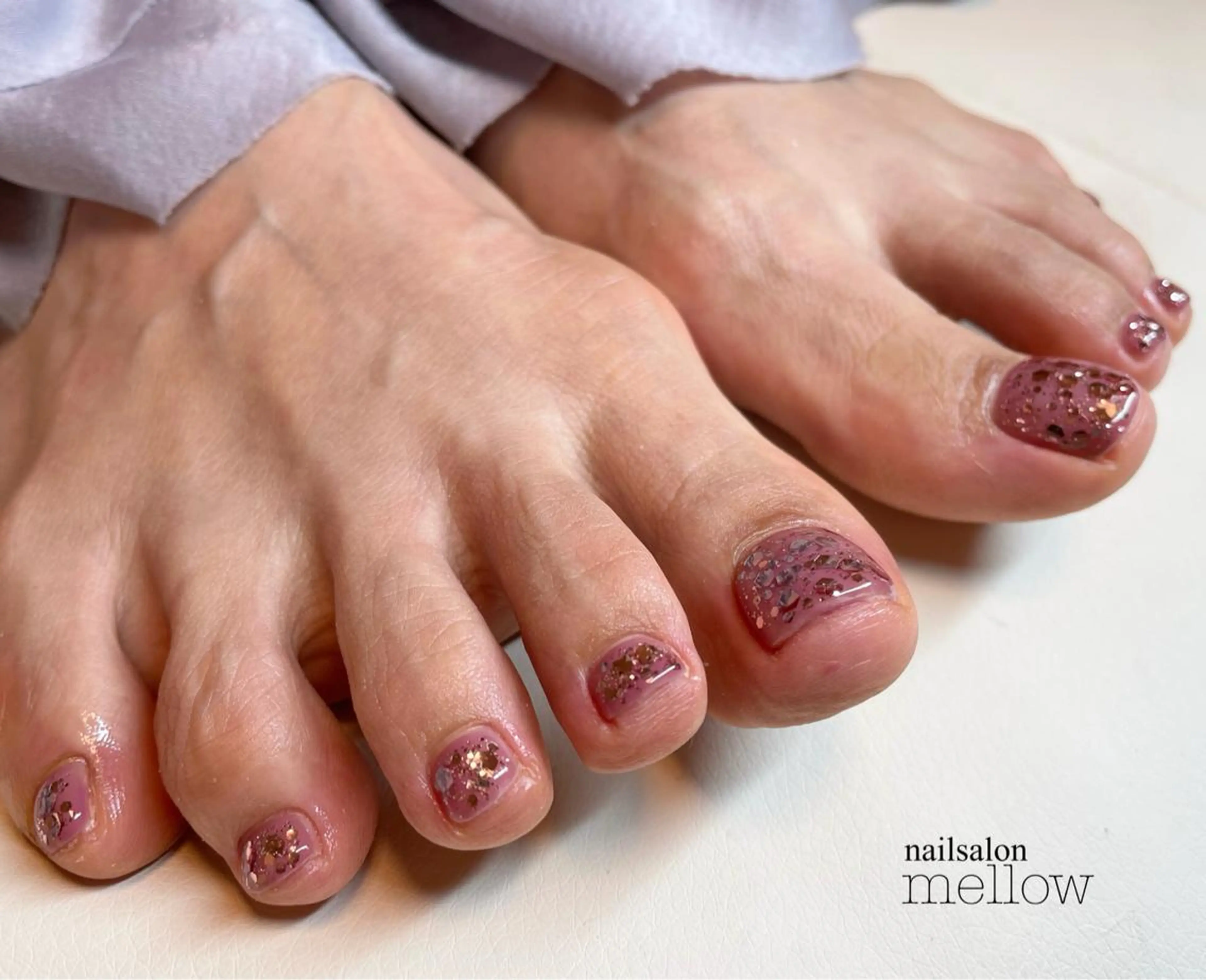 ネイル ホログラムネイル ピンク 大山 浩美のネイルデザイン