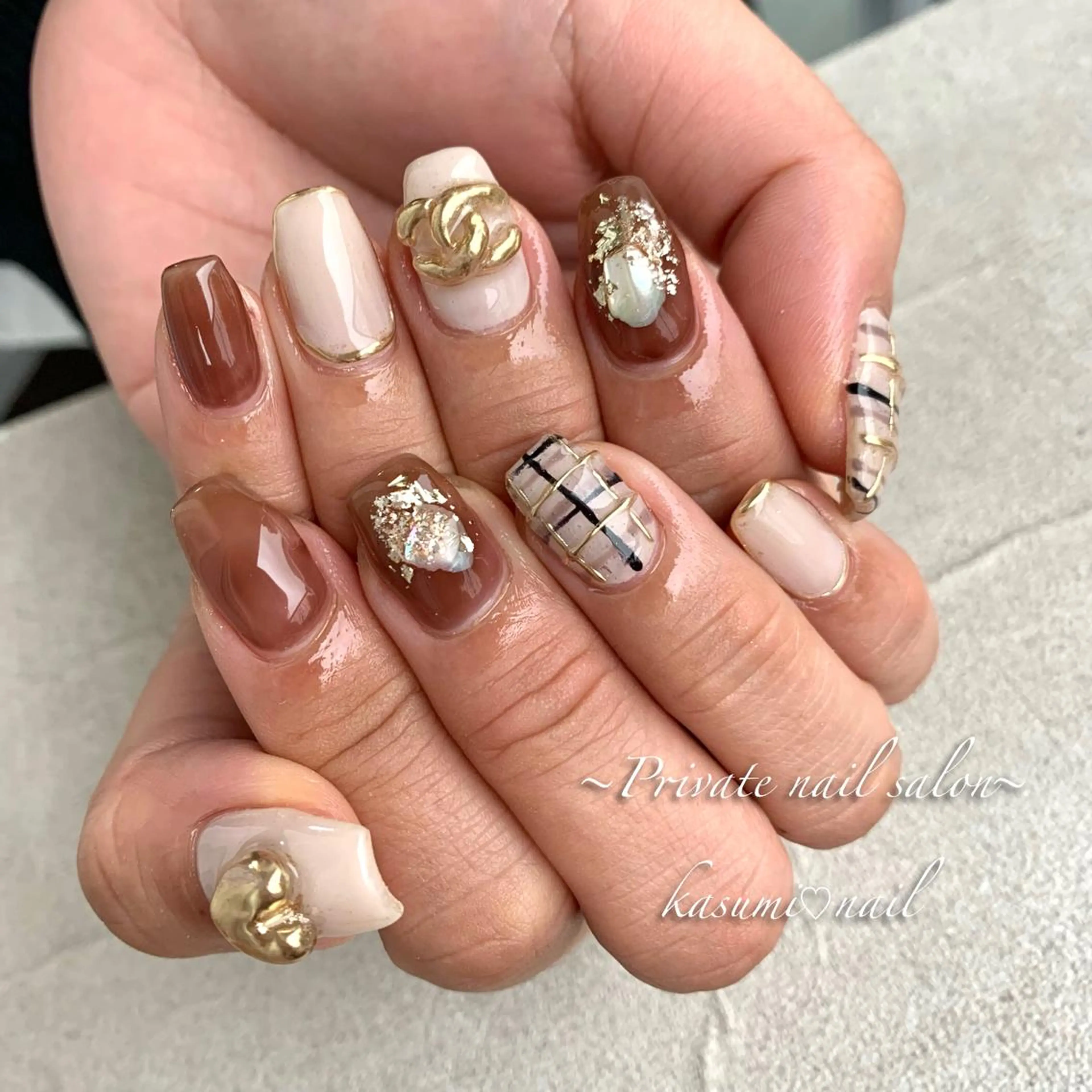 ネイル アートネイル ラメ(グリッター) マグネットネイル ミラーネイル ニュアンスネイル KASUMI♡ Nailのネイルデザイン