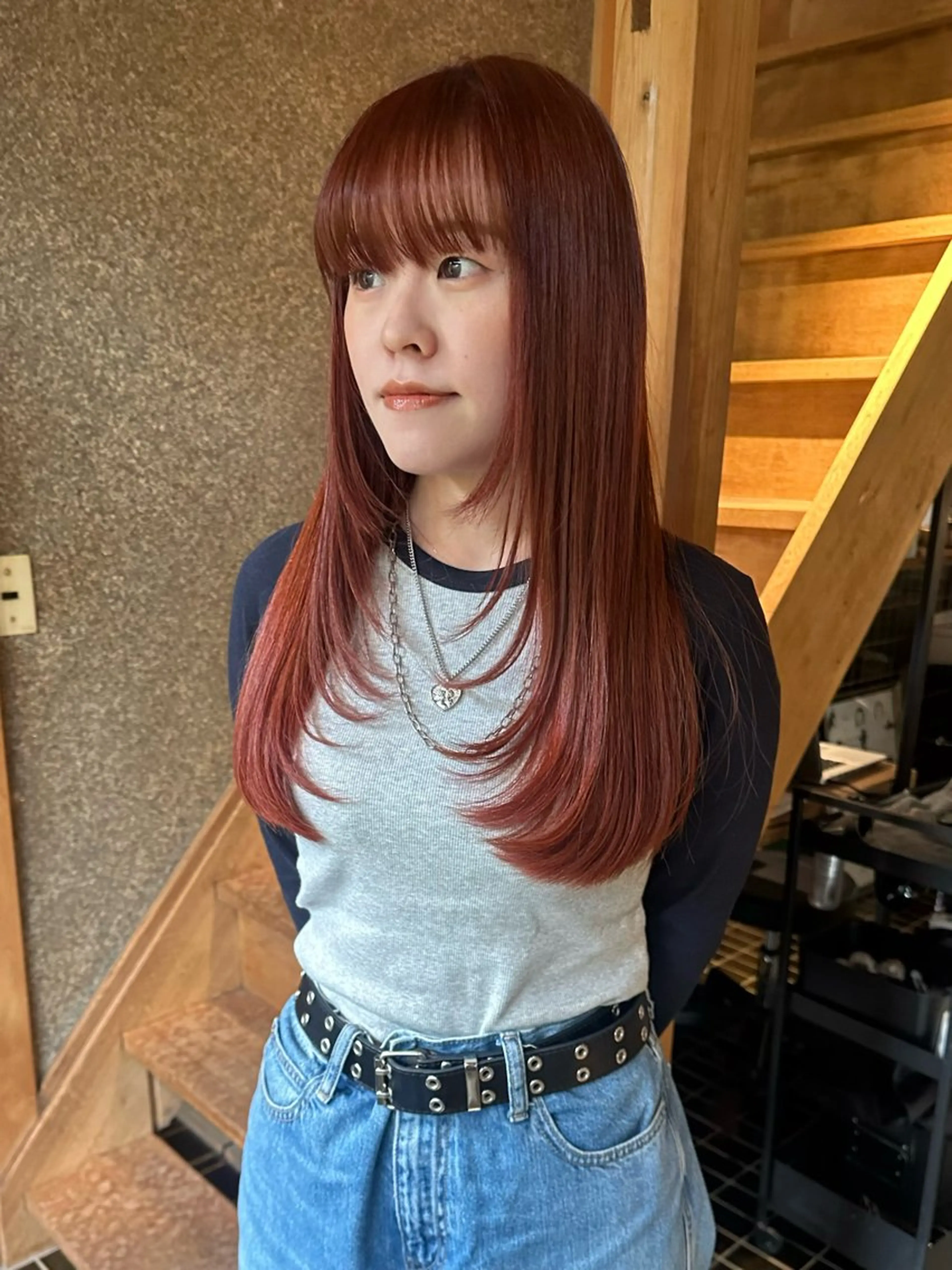 ロング カラー カット ヘアカラー トリートメント 暖色カラー/レイヤー 🌙 オノユリカのヘアスタイル