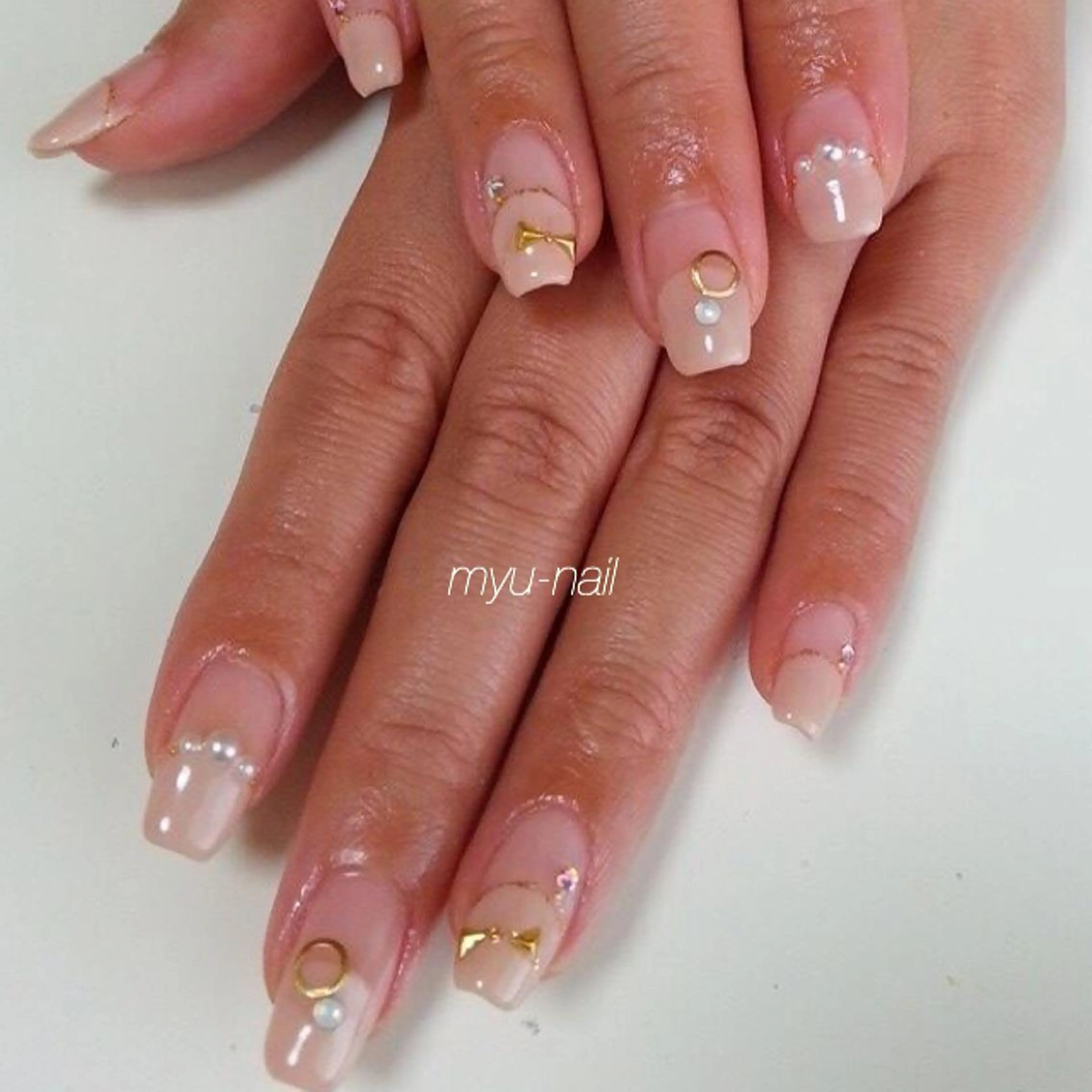 ネイル フレンチネイル シンプルネイル ホームサロン myu-nailのネイルデザイン