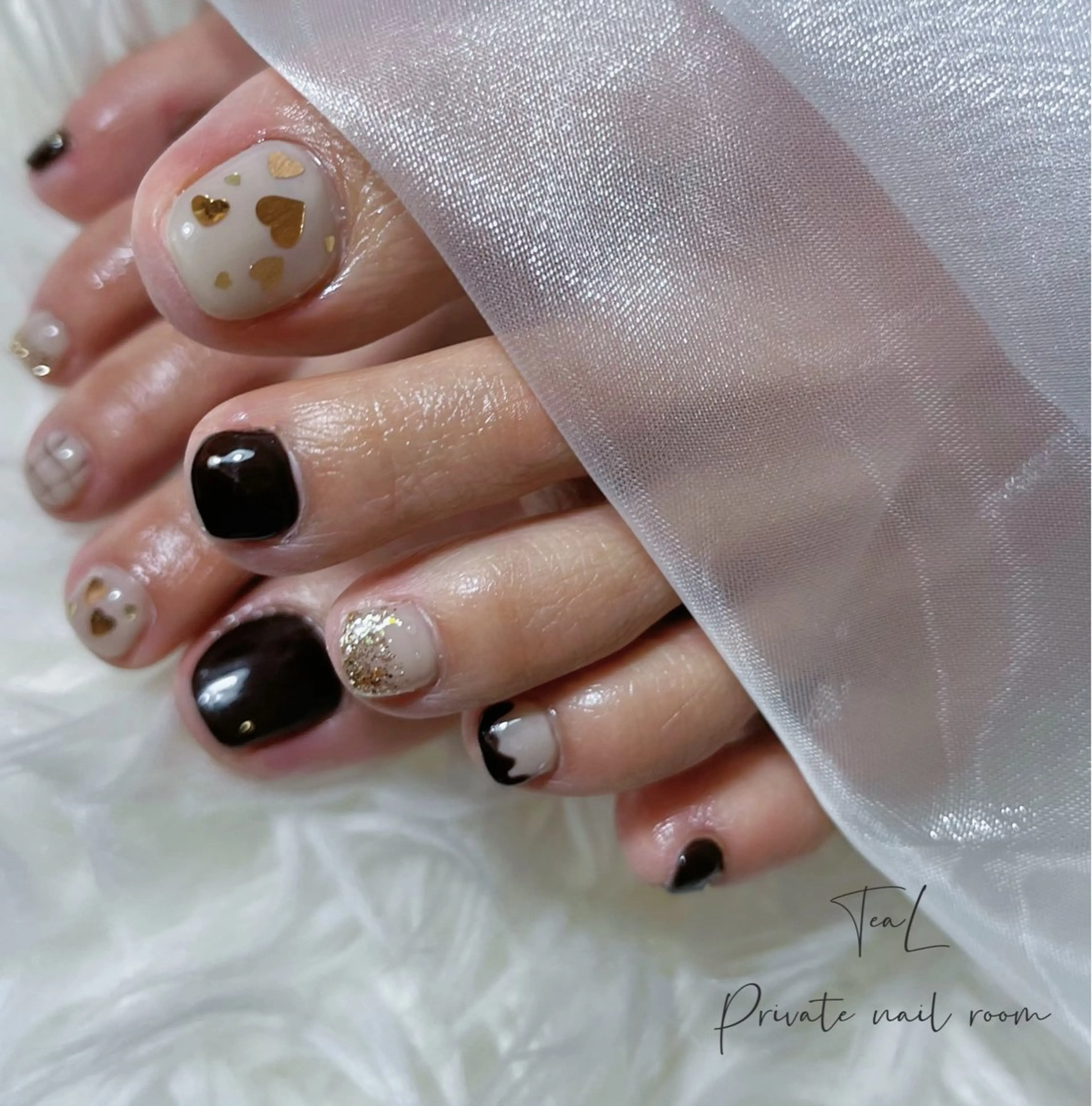 ネイル フットネイル フットネイル TeaL nailのネイルデザイン