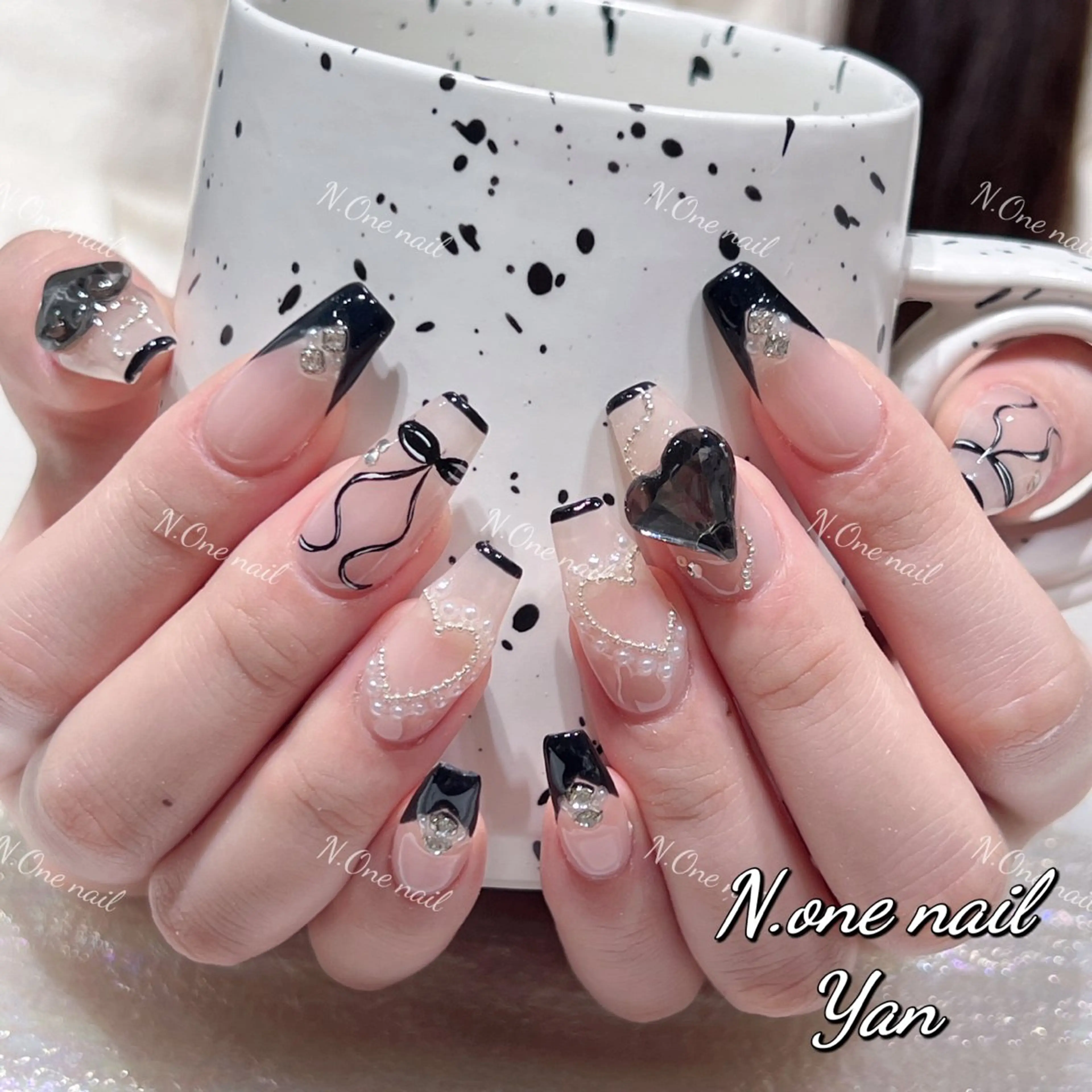 ネイル 長いだし/スカルプ/ パラシェルN.oneのネイルデザイン