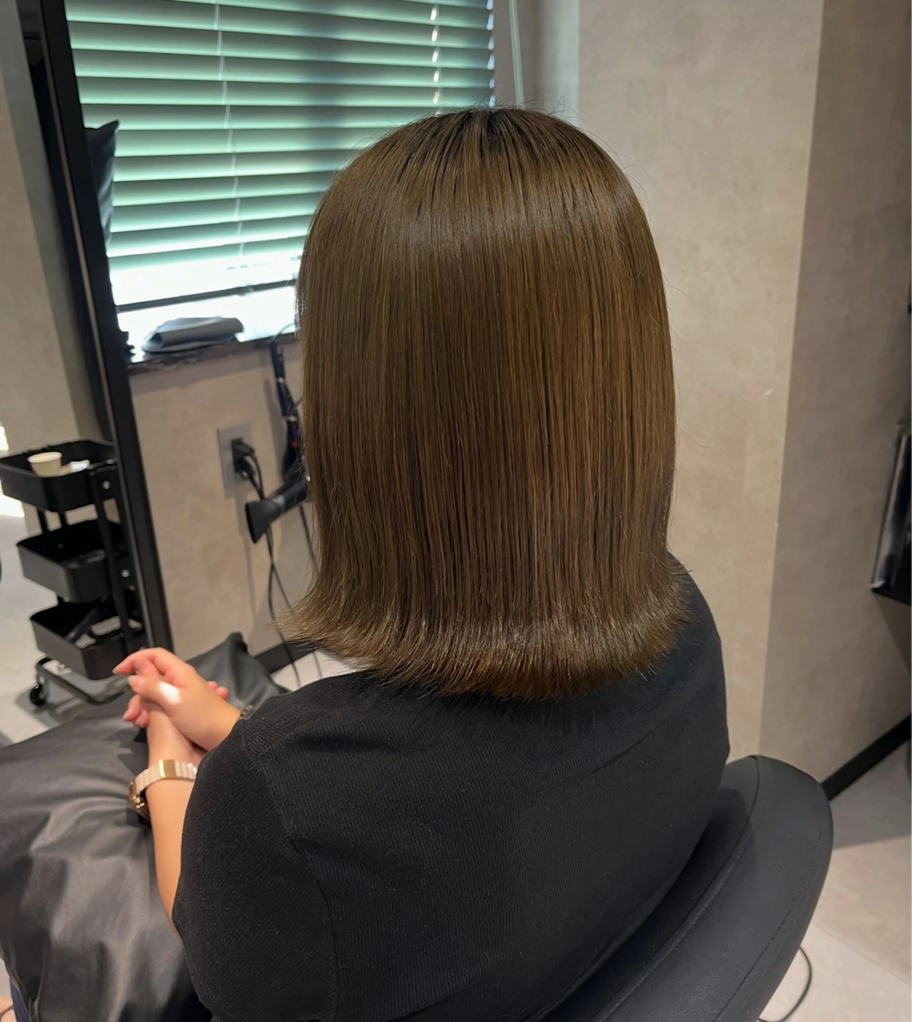 カラー 透明感カラー 髪質改善 縮毛矯正 《.Xian》ナツミ /艶髪/暖色/ボブのヘアスタイル