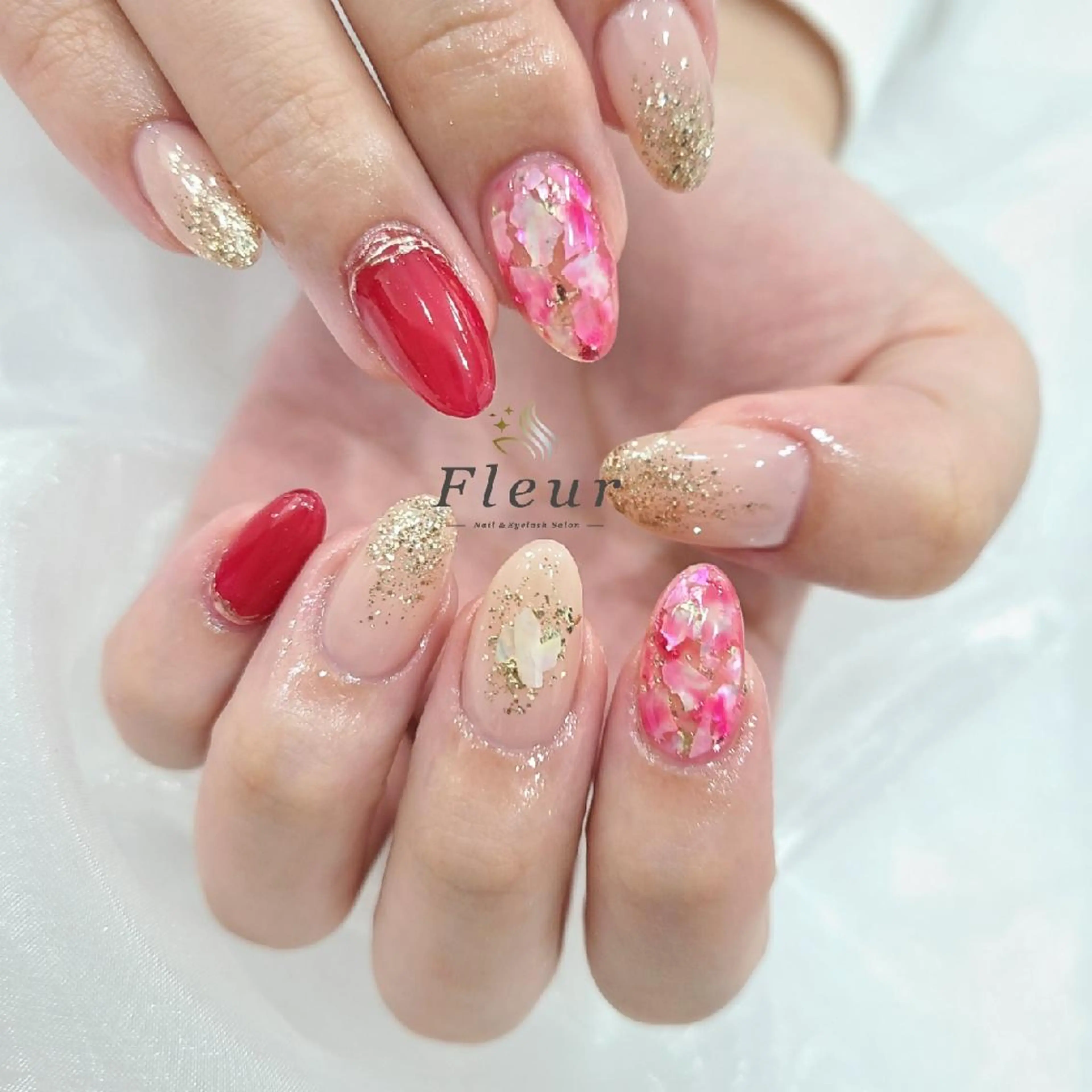 ネイル ハンドネイル nail&eye ♡Fleur♡のネイルデザイン