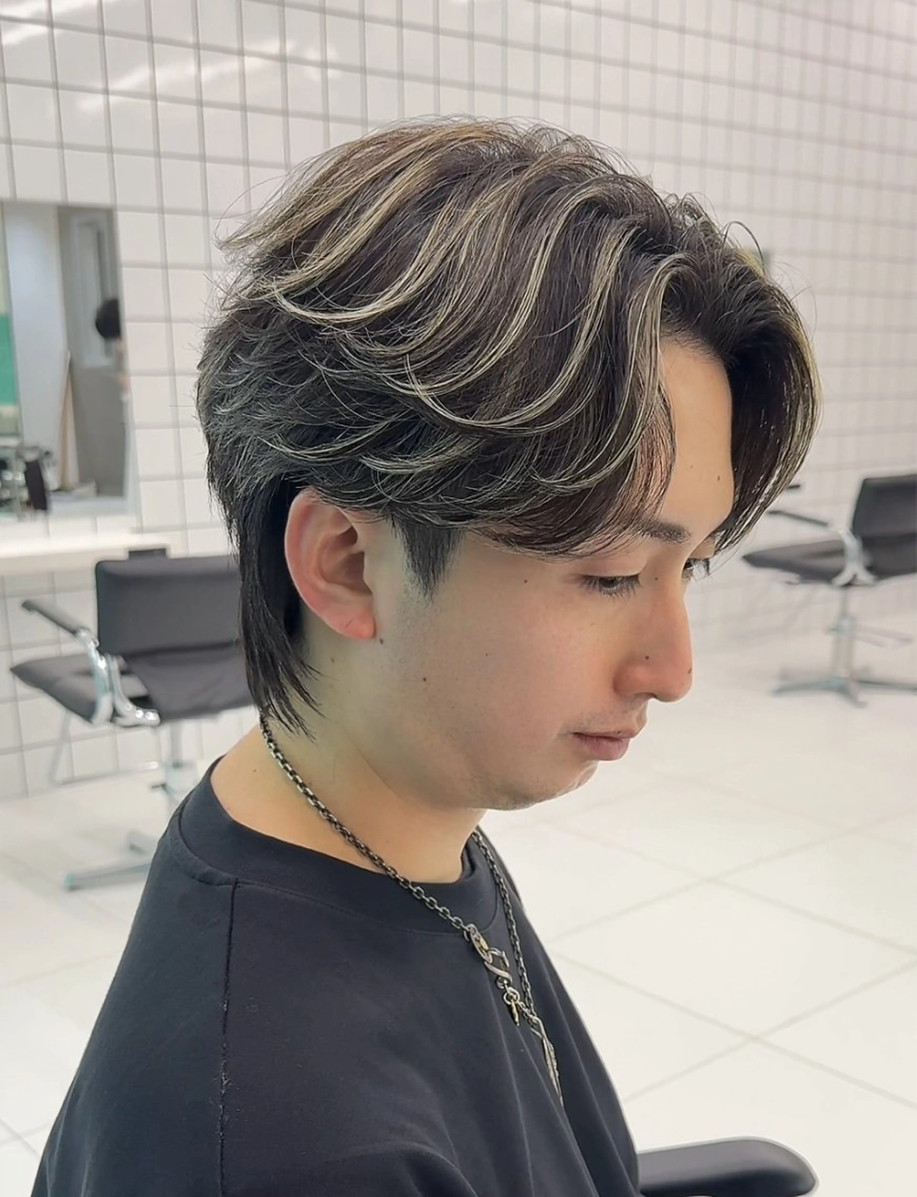 メンズ メンズメッシュ 白髪ぼかし/白髪 メッシュ/ゆうとのヘアスタイル