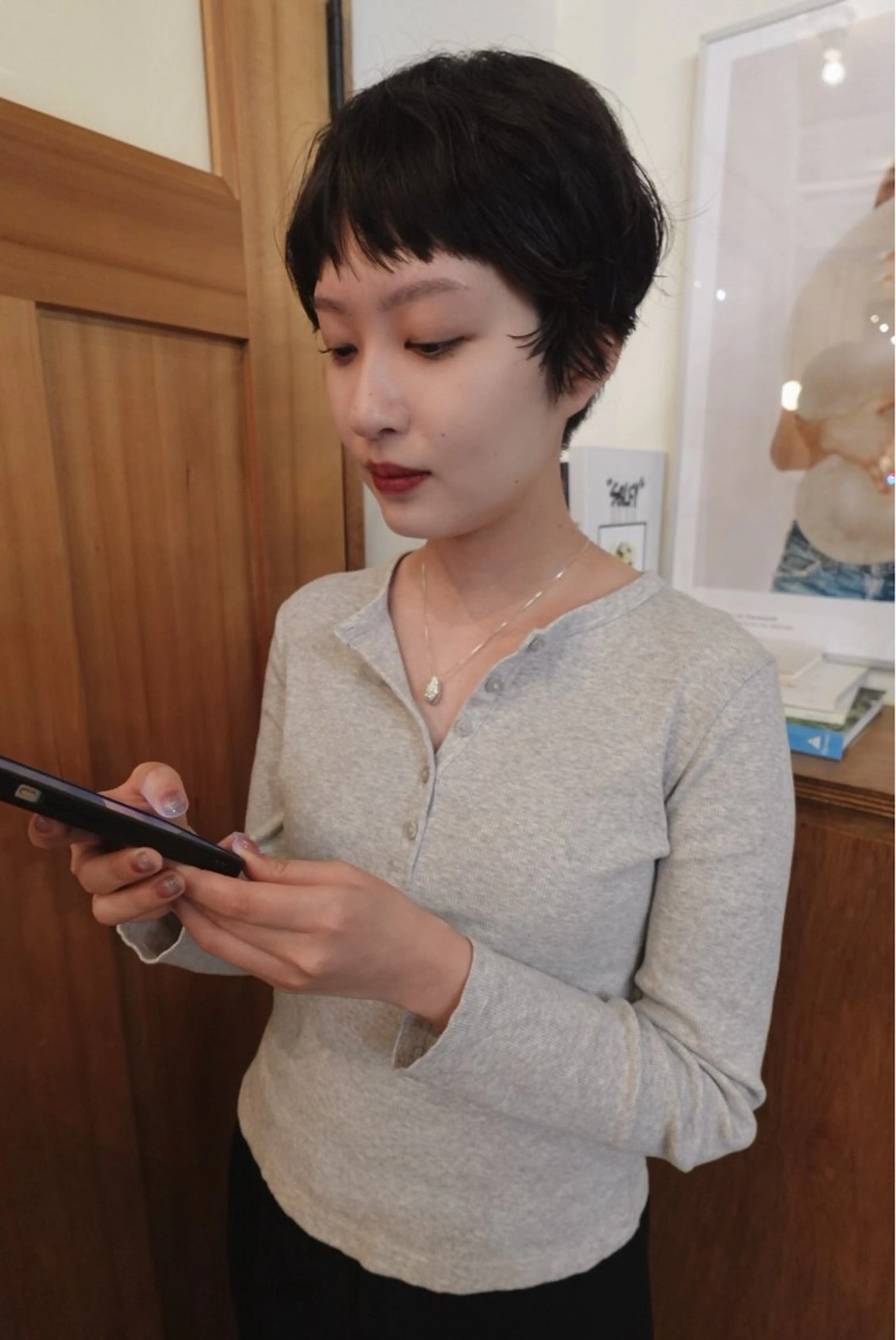 ショート パーマ ショートヘア ニュアンスパーマ カット パーマ トリートメント Stoop所属・momo /ボブ/パーマのヘアスタイル