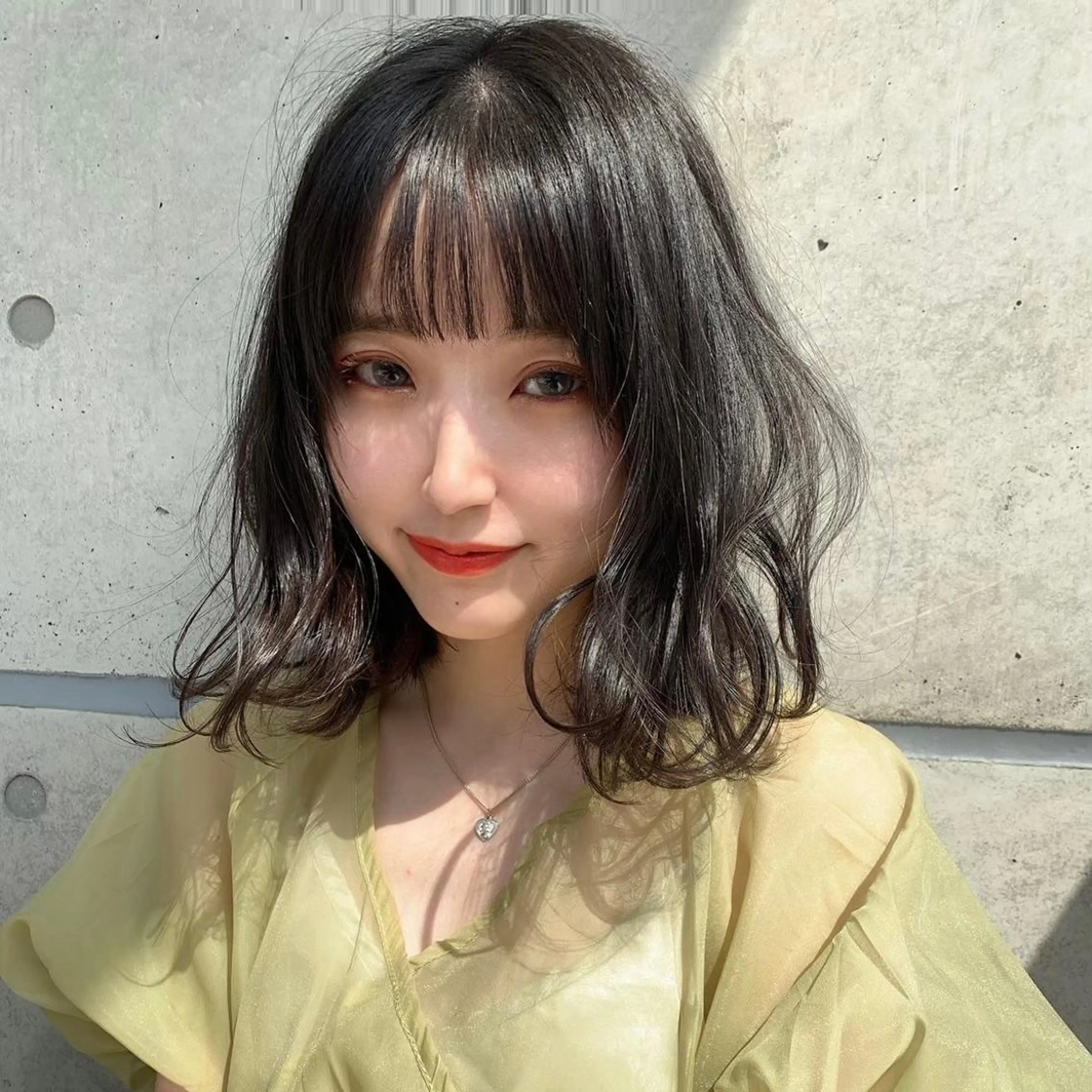 ロング カラー ヘアアレンジ 🩵色落ち可愛い 寒色カラー🩵のヘアスタイル