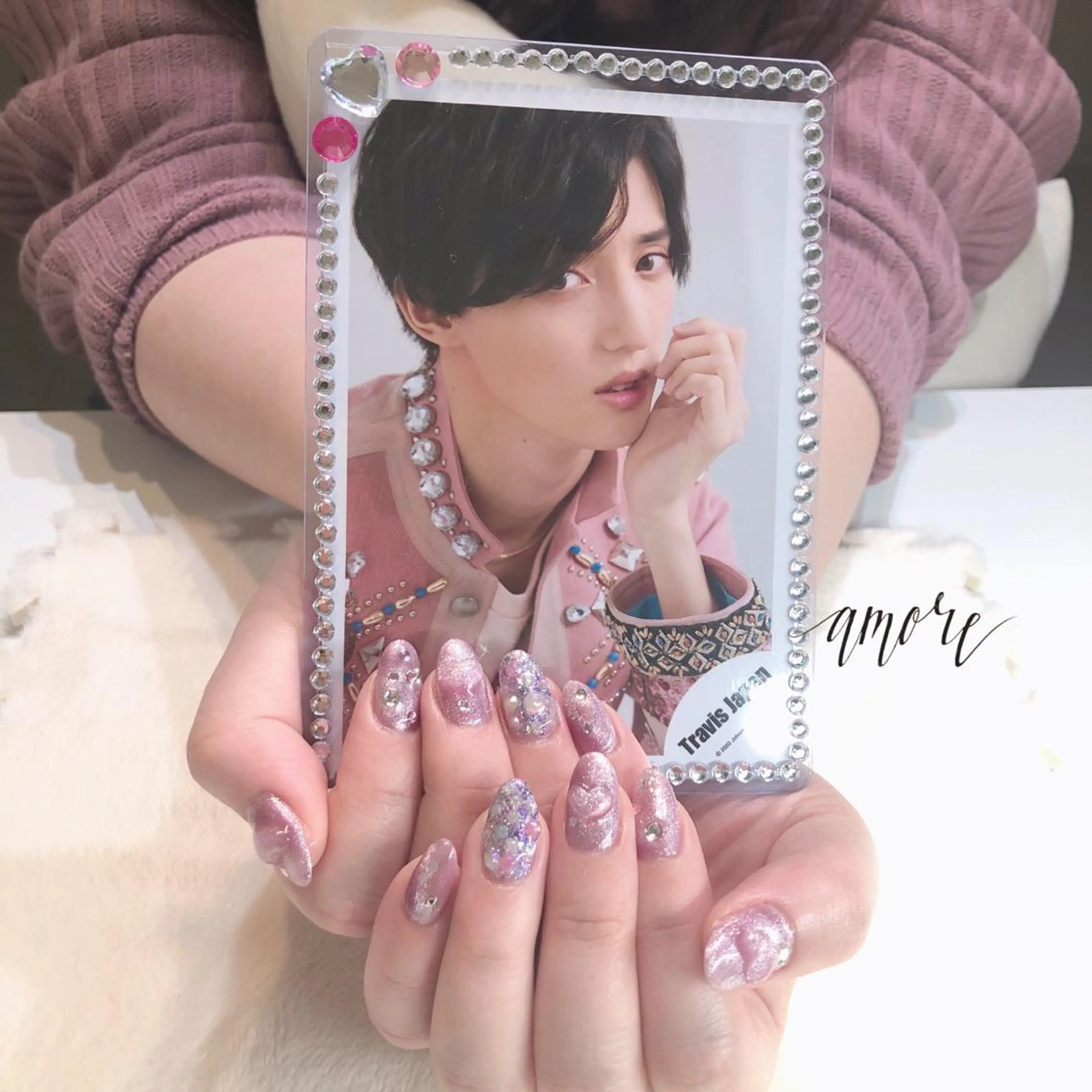 ネイル ジェルネイル ハート ラメ(グリッター) マグネットネイル ニュアンスネイル You kyehwaのネイルデザイン